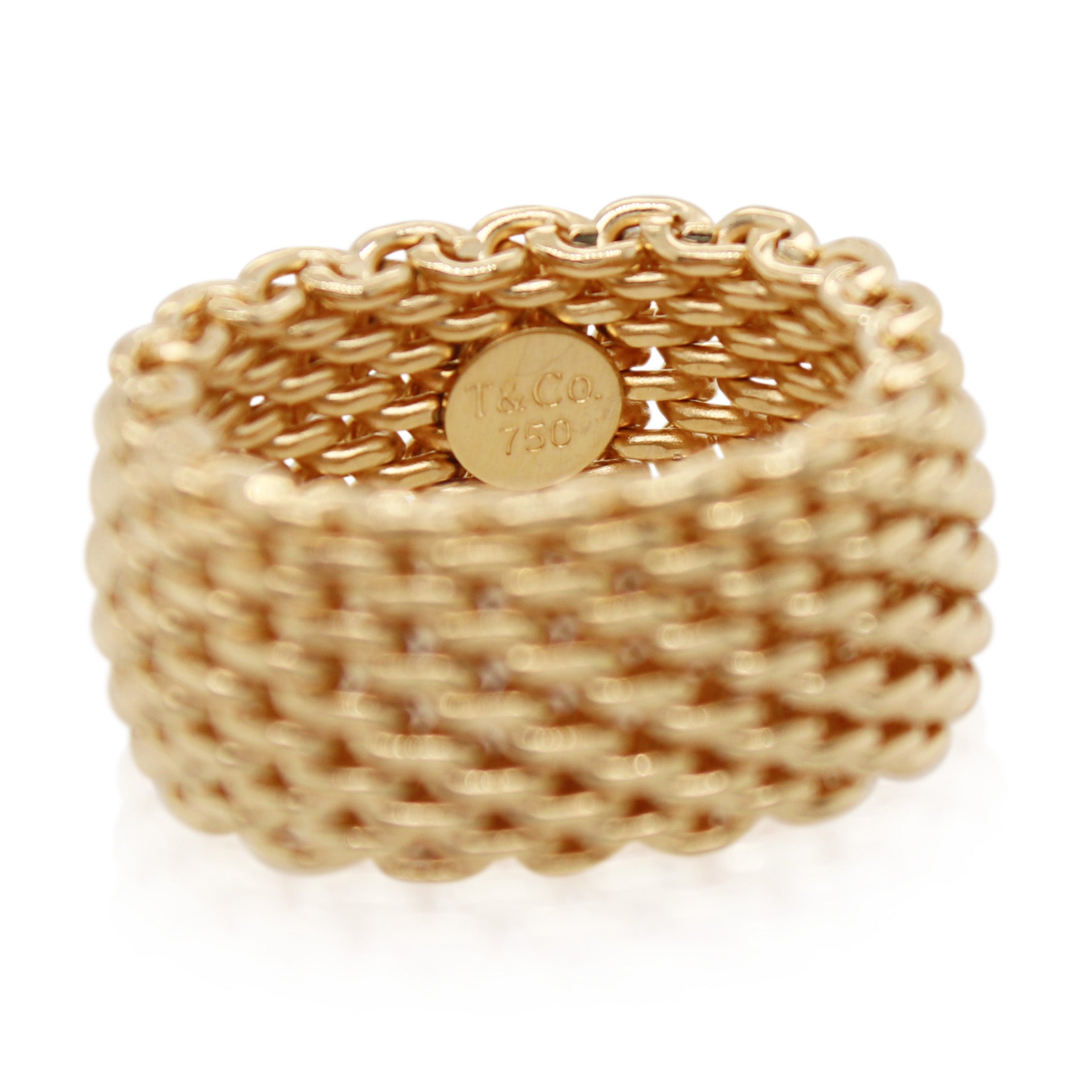Estate Tiffany & Co. Yellow Gold Mesh Ring