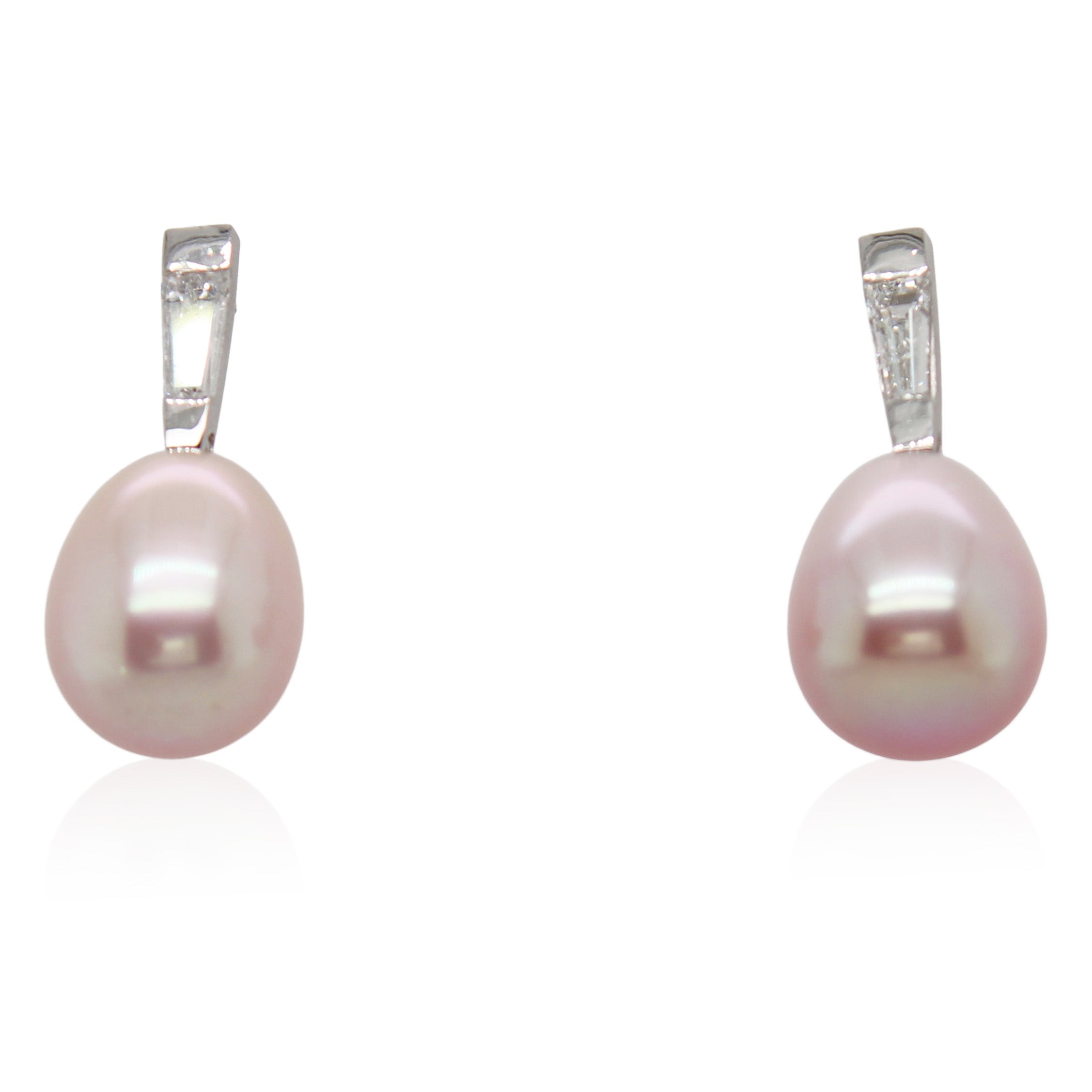 Diamond & Pearl Drop Earrings