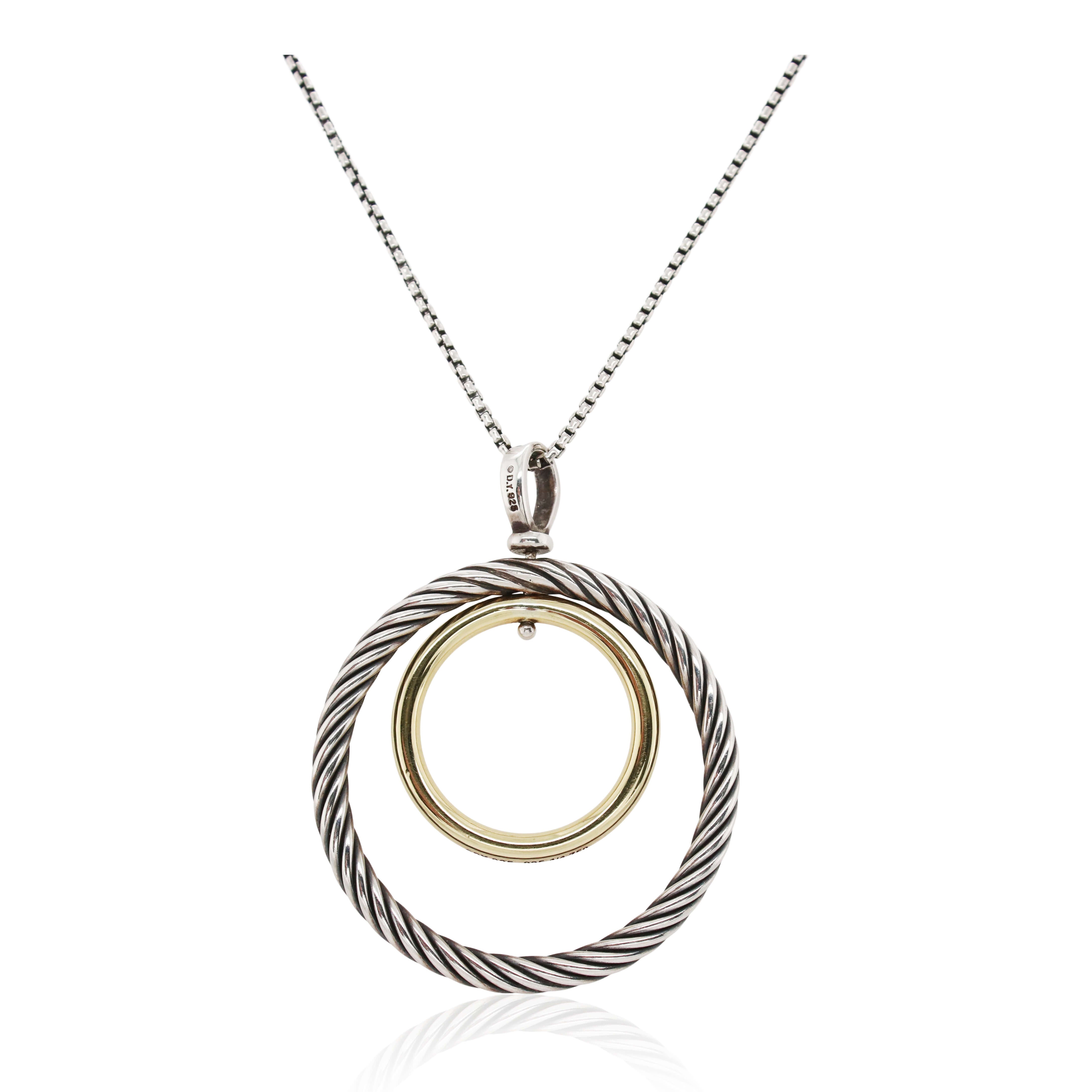 Estate David Yurman Double Circle Pendant