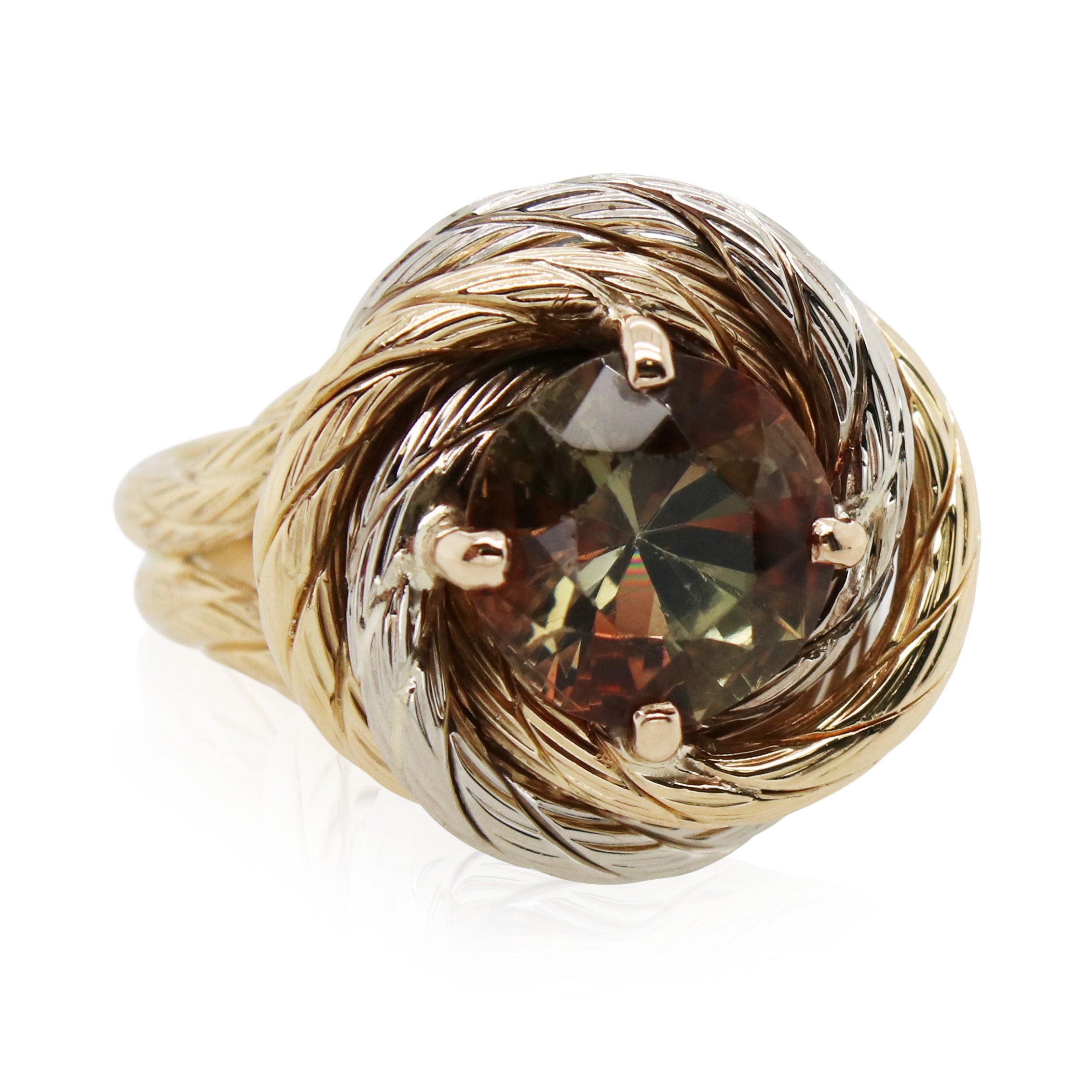 Round Andalusite Coil Ring