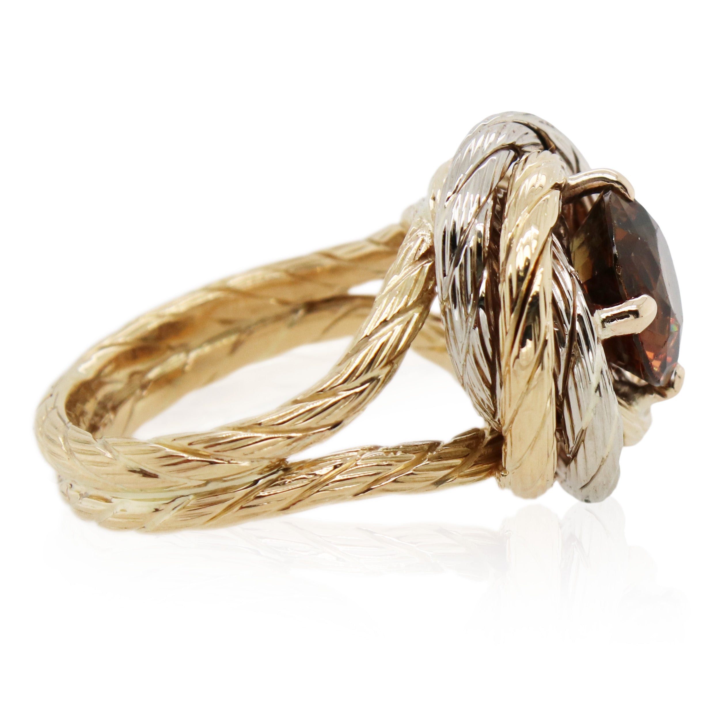 Round Andalusite Coil Ring