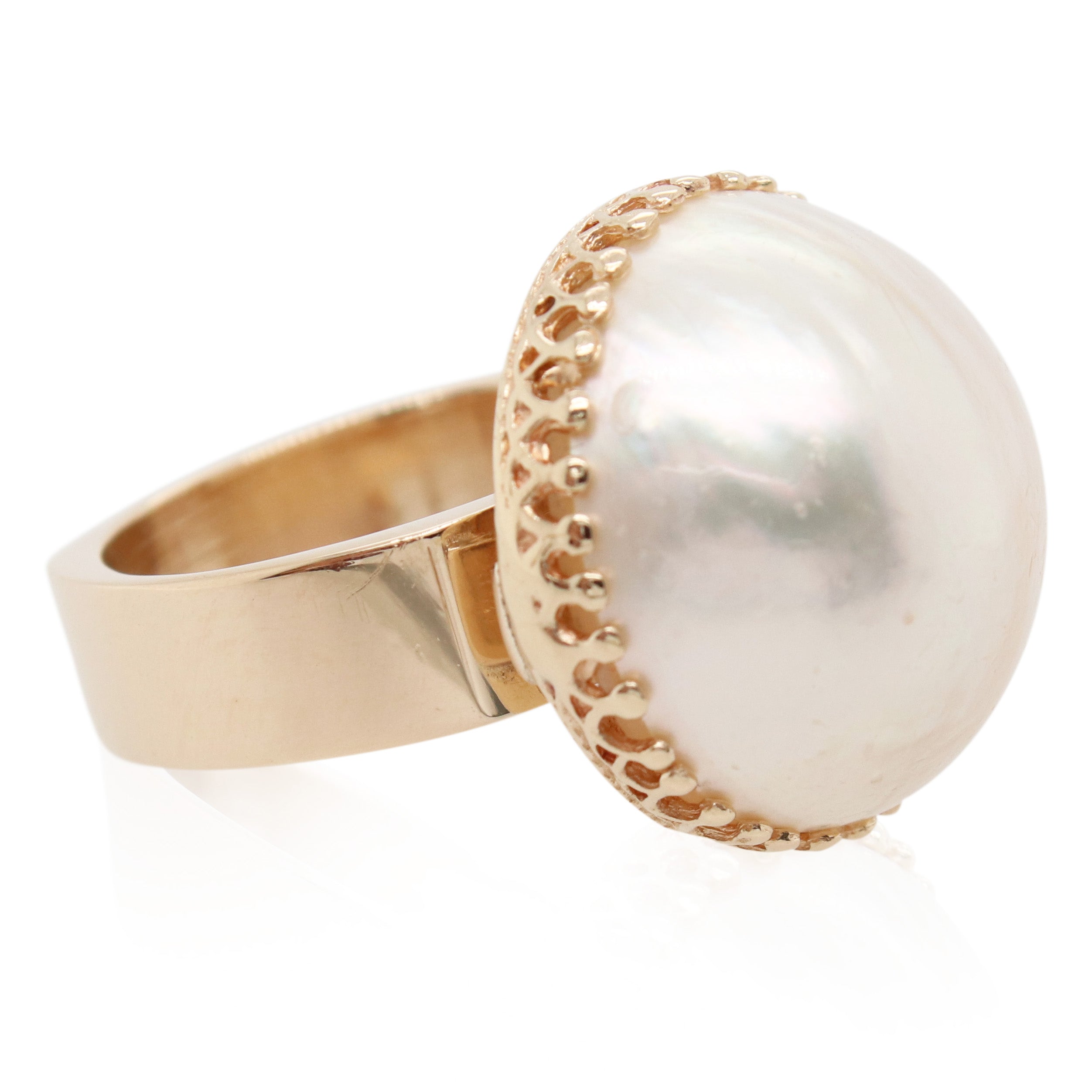 Large Mabe Pearl Ring