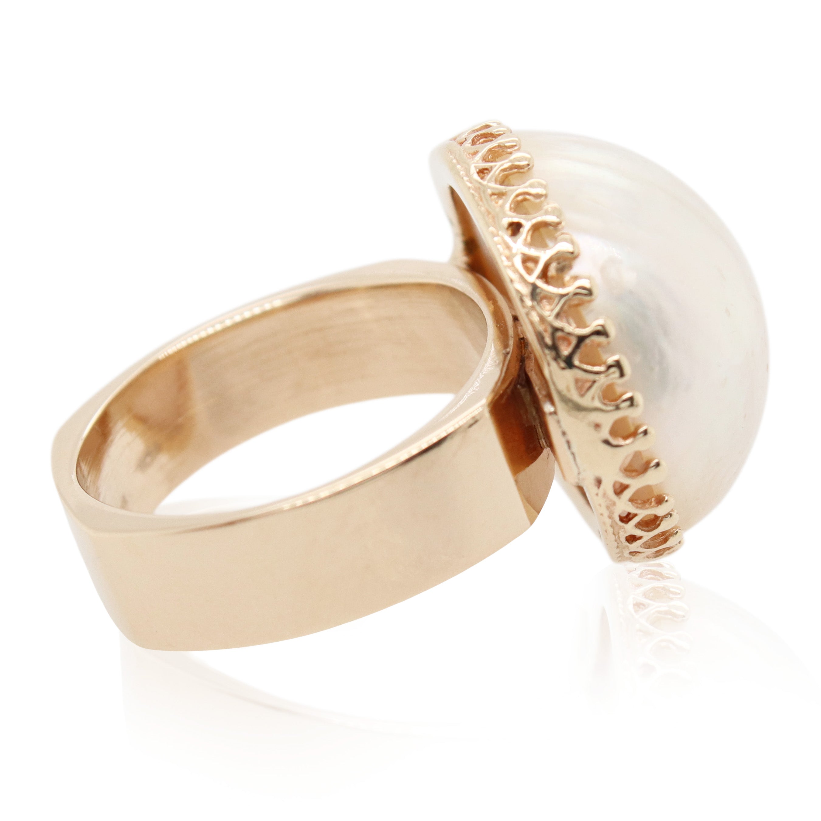 Large Mabe Pearl Ring