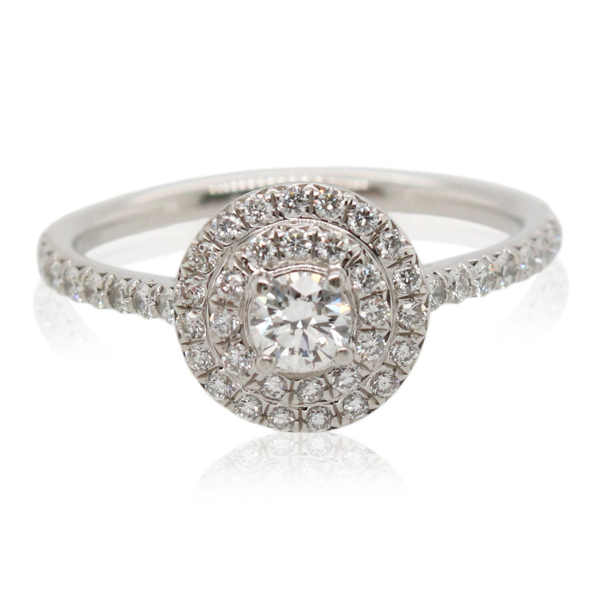 Estate Tiffany & Co. Platinum Diamond Soleste Ring display picture 1