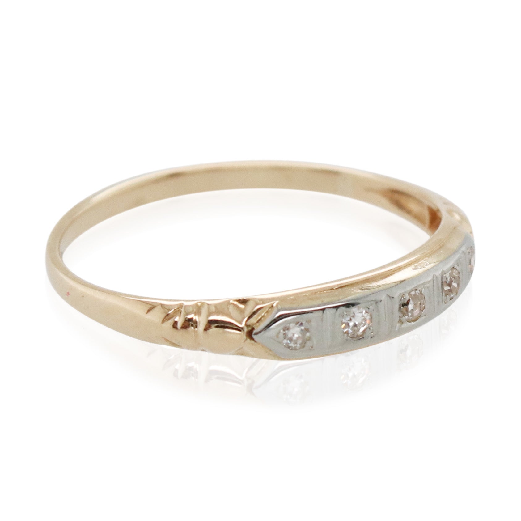Yellow Gold Vintage Diamond Band