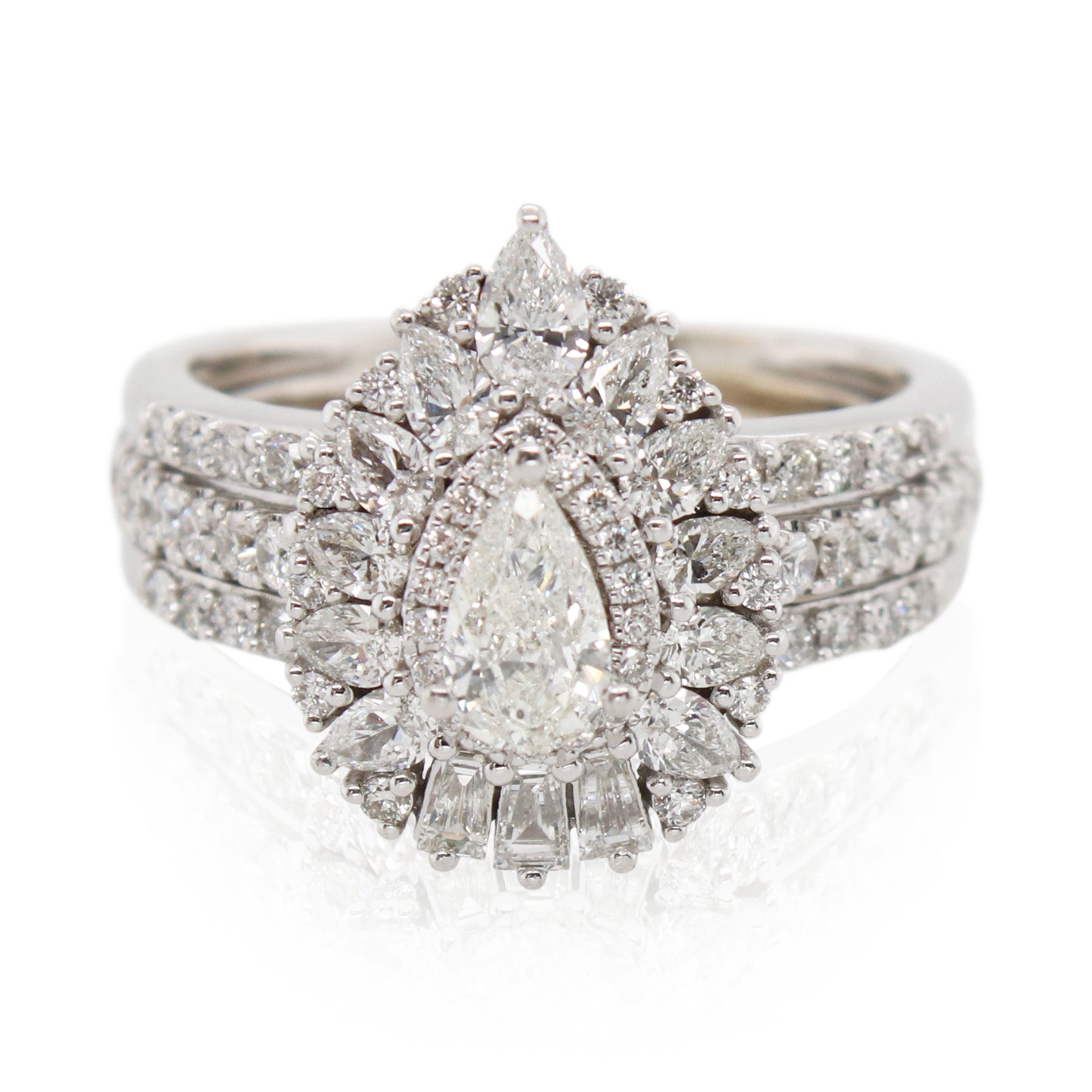 0.50ct Pear Shaped Diamond Estate Ring