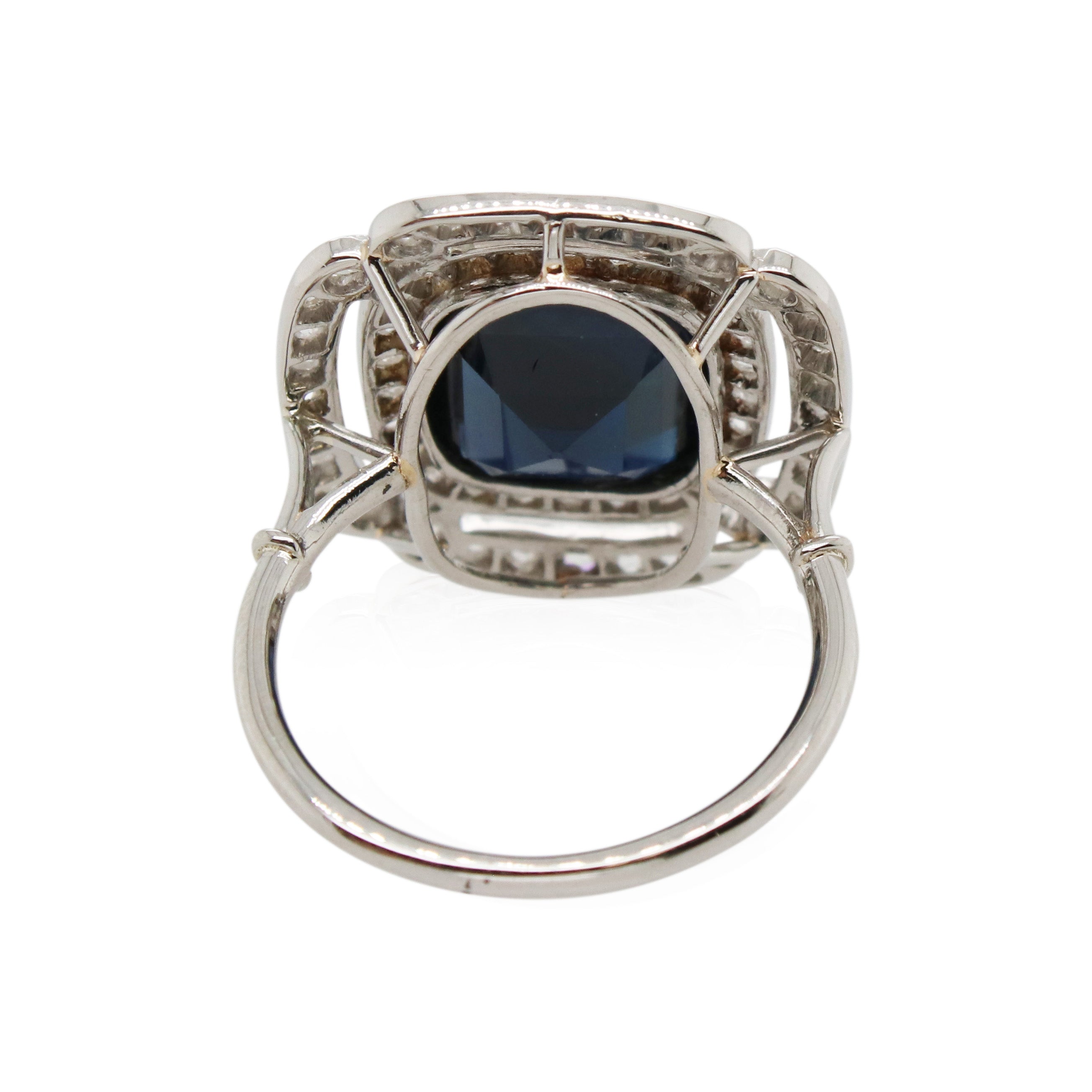 Platinum 5ct Sapphire and Diamond Ring