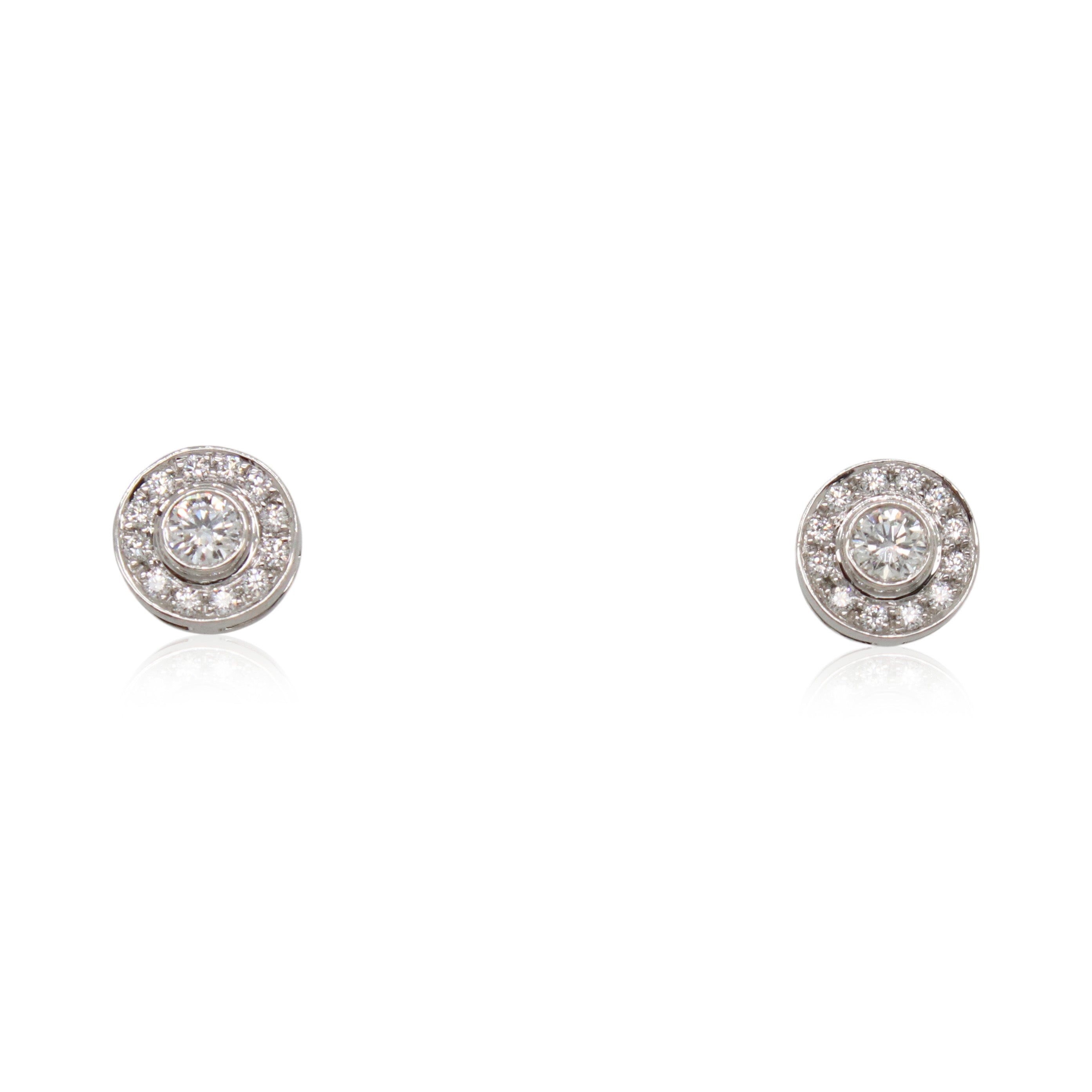 Estate Tiffany & Co. Halo Diamond Studs