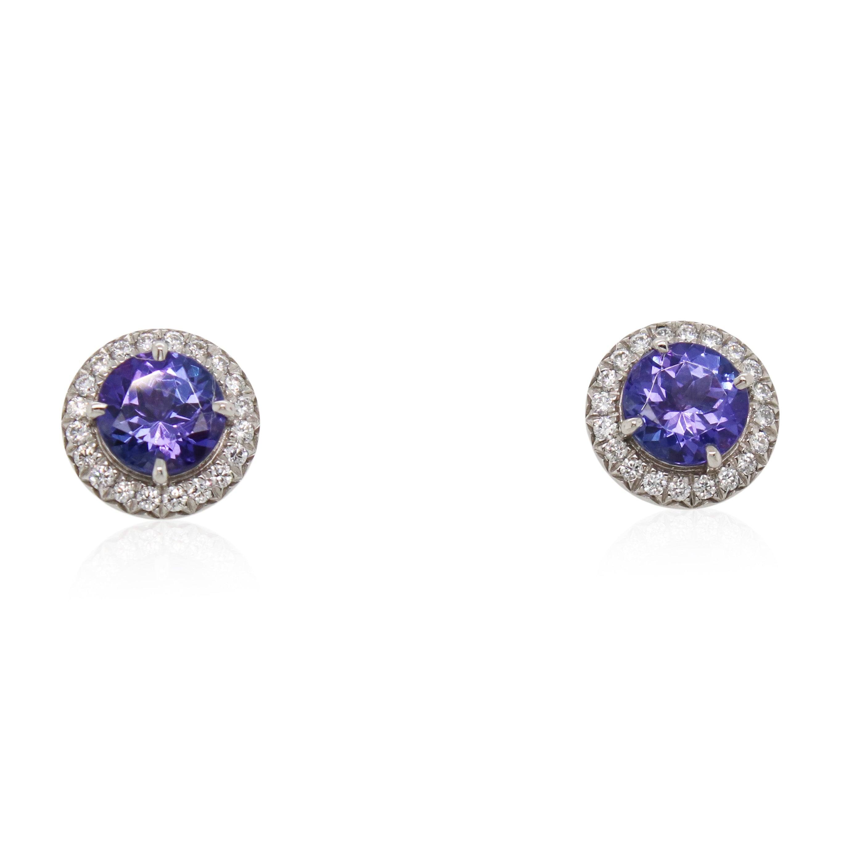 Estate Tiffany & Co. Soleste Tanzanite and Diamond Studs