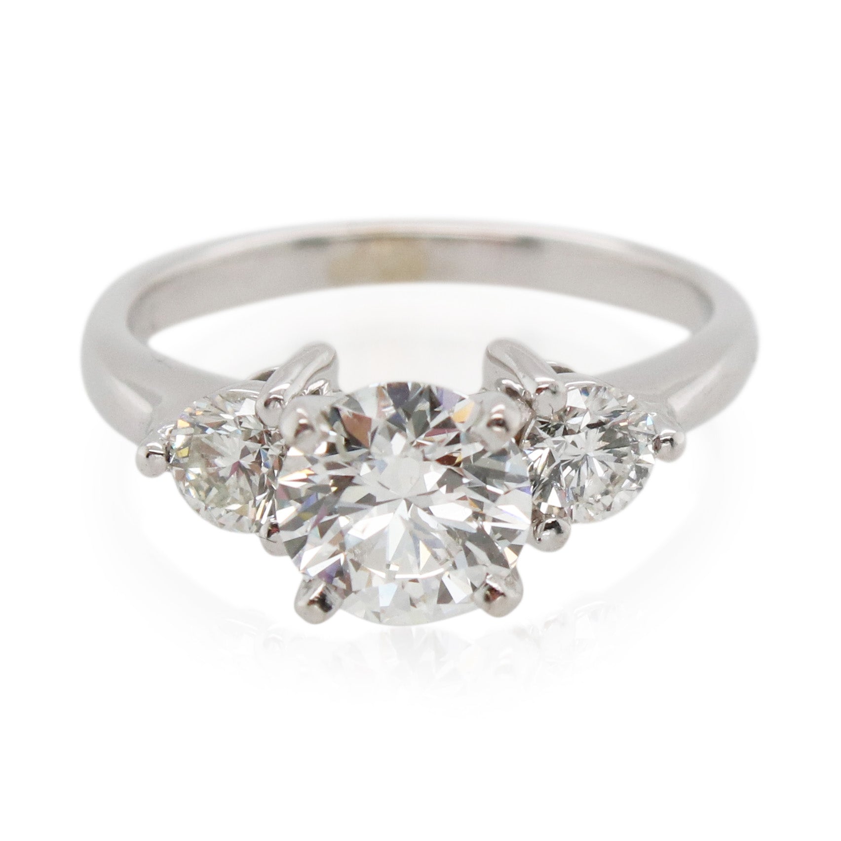 Estate 3 Stone Diamond Engagement Ring