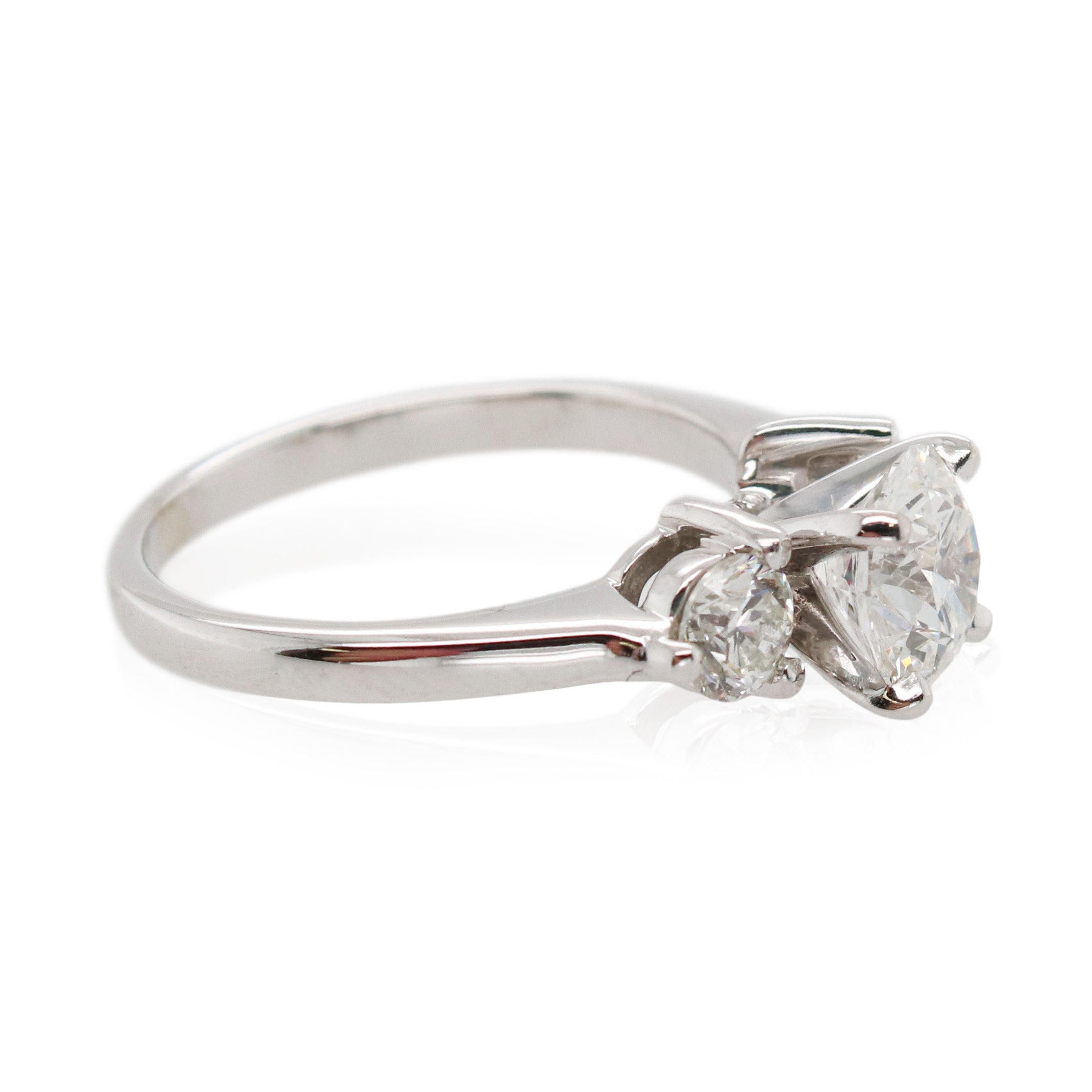 Estate 3 Stone Diamond Engagement Ring