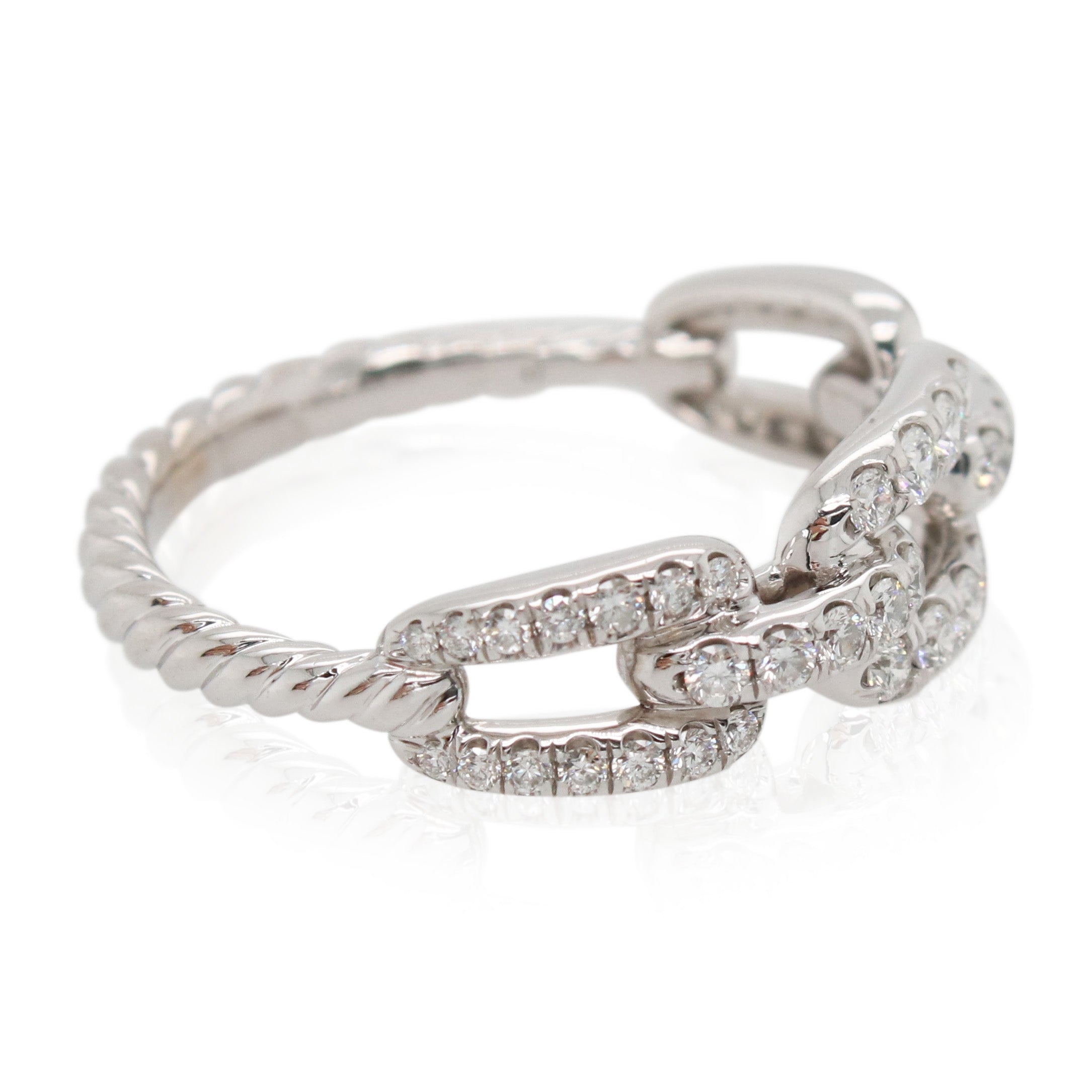 Estate David Yurman Diamond Link Ring