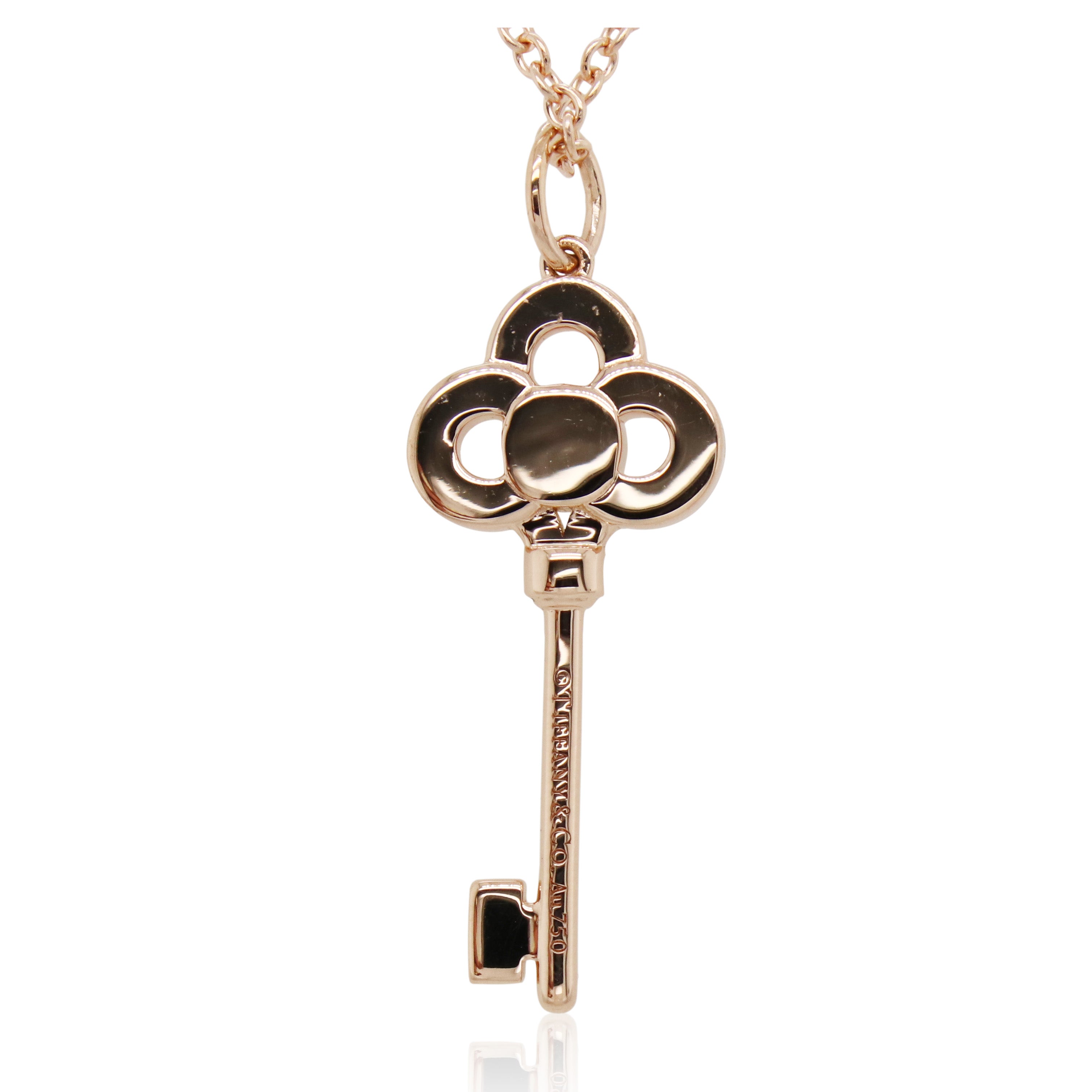 Estate Tiffany & Co. Key Diamond Necklace