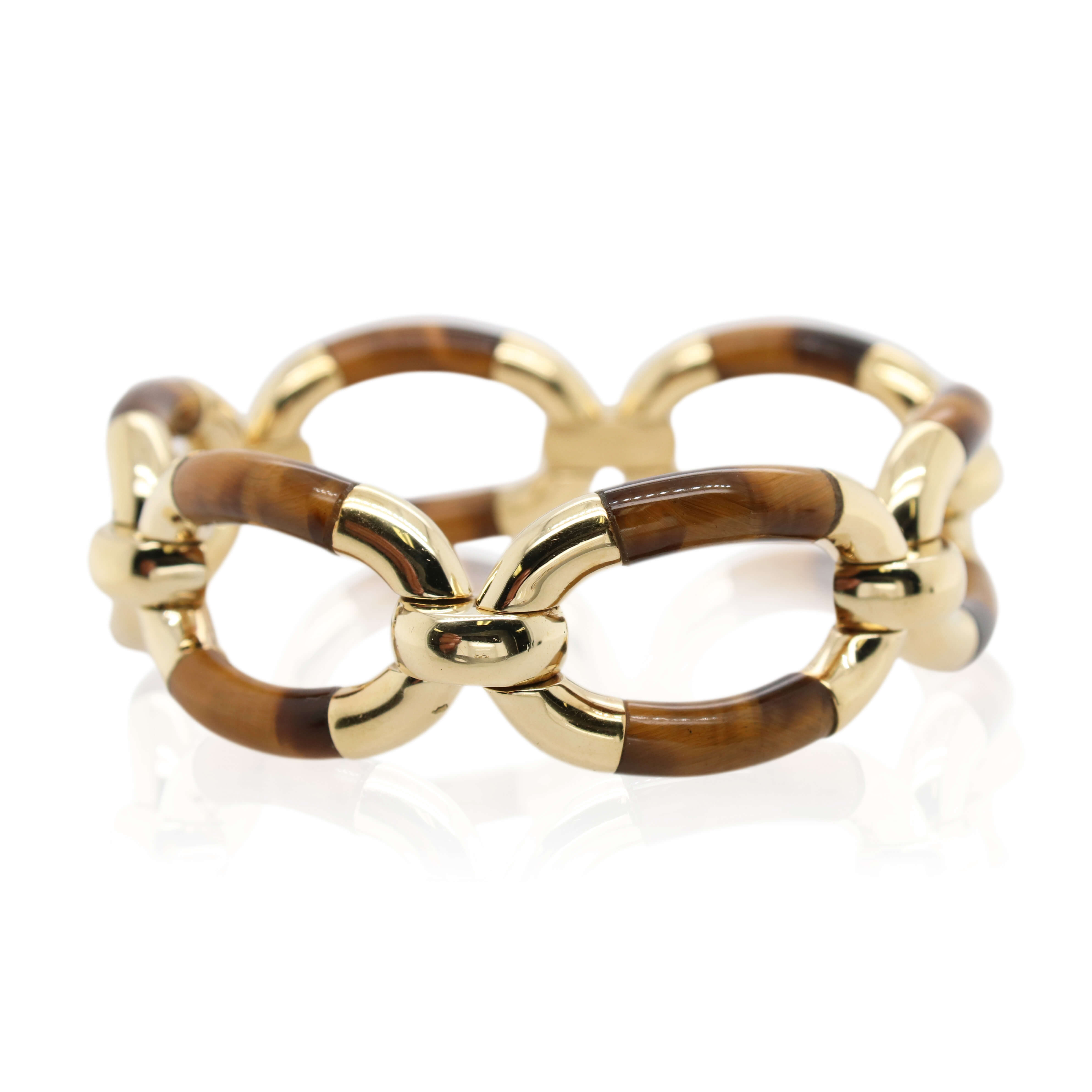 Estate Tiger's Eye Link Bracelet