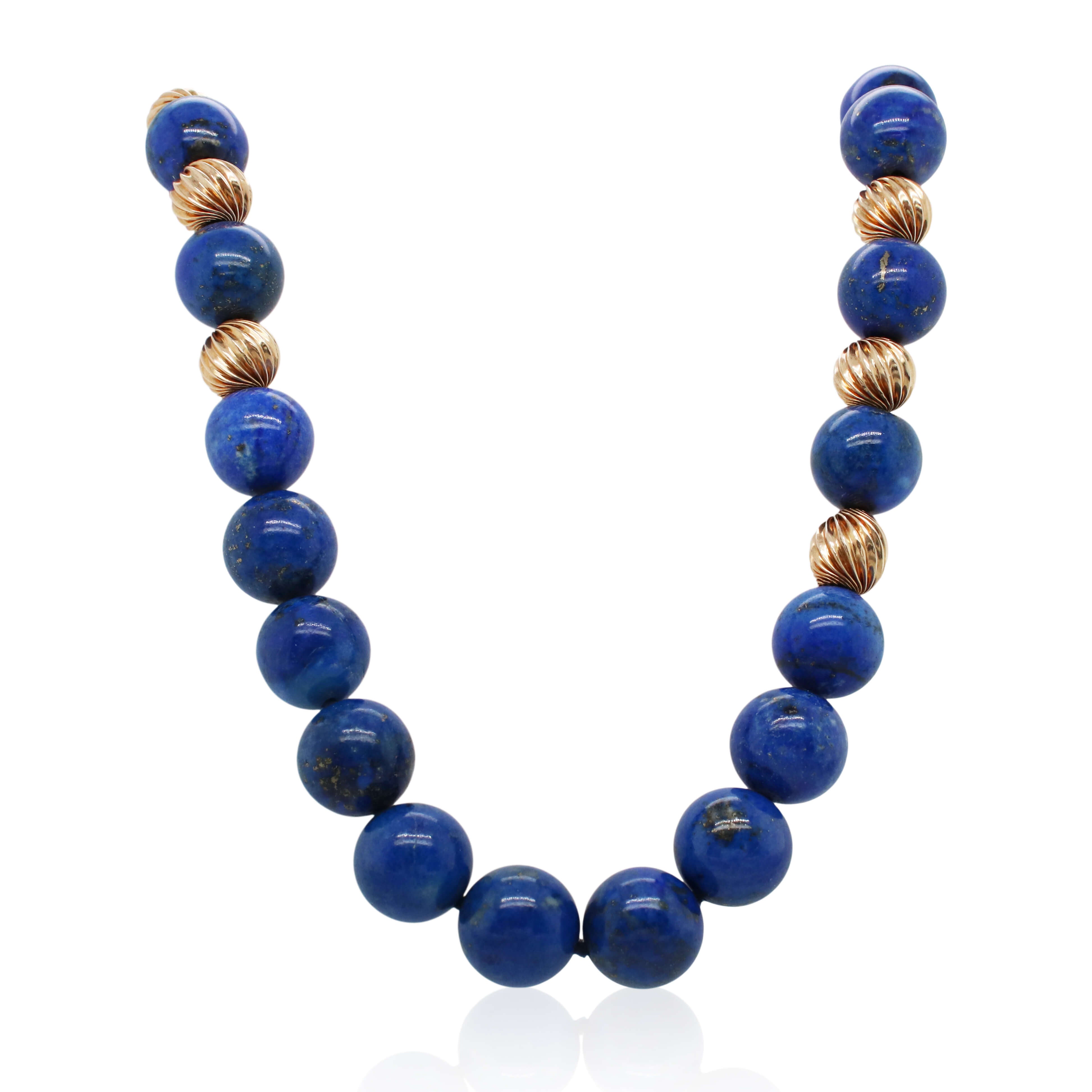 Estate Lapis Lazuli Beaded Necklace