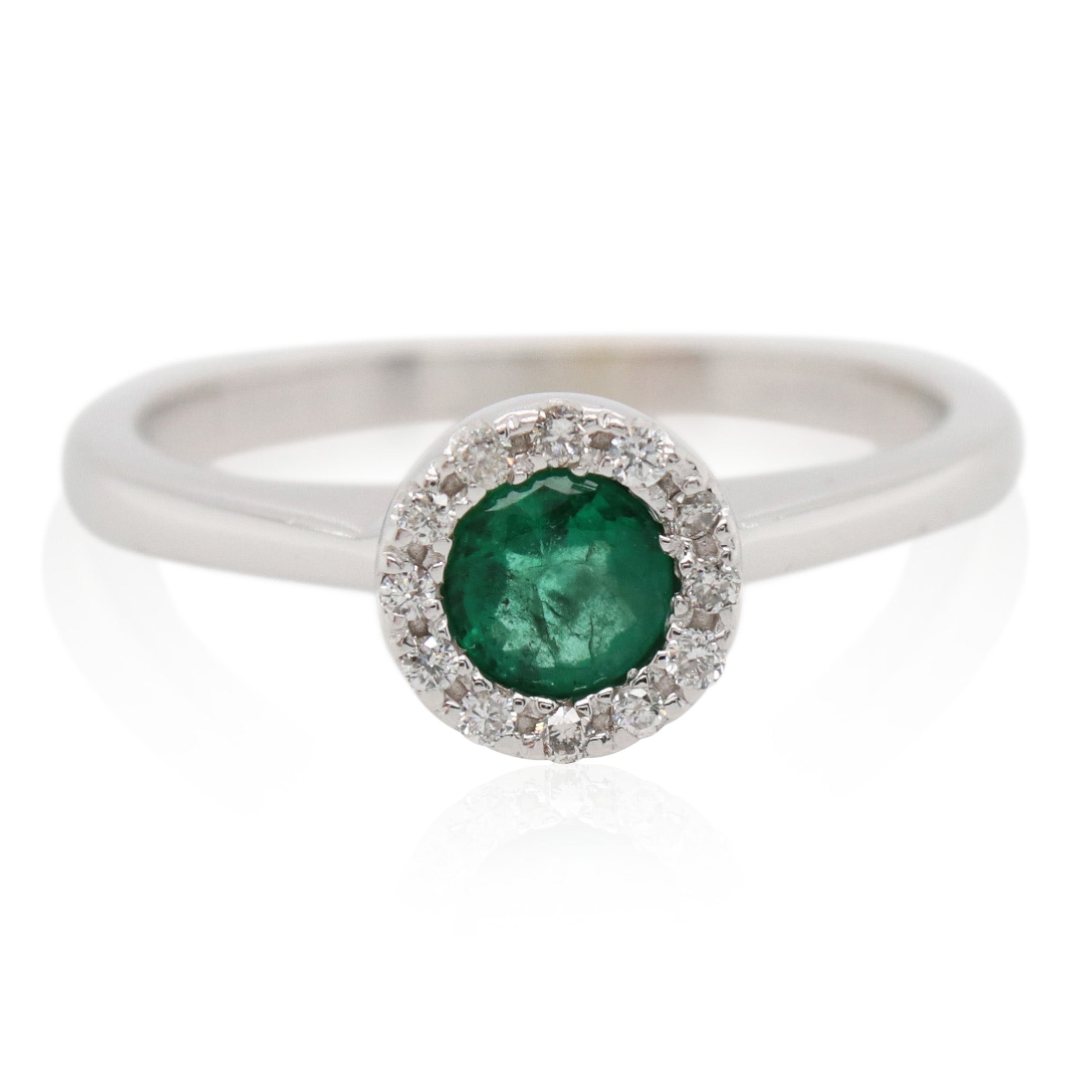 Estate 0.35ct Emerald and Diamond Ring