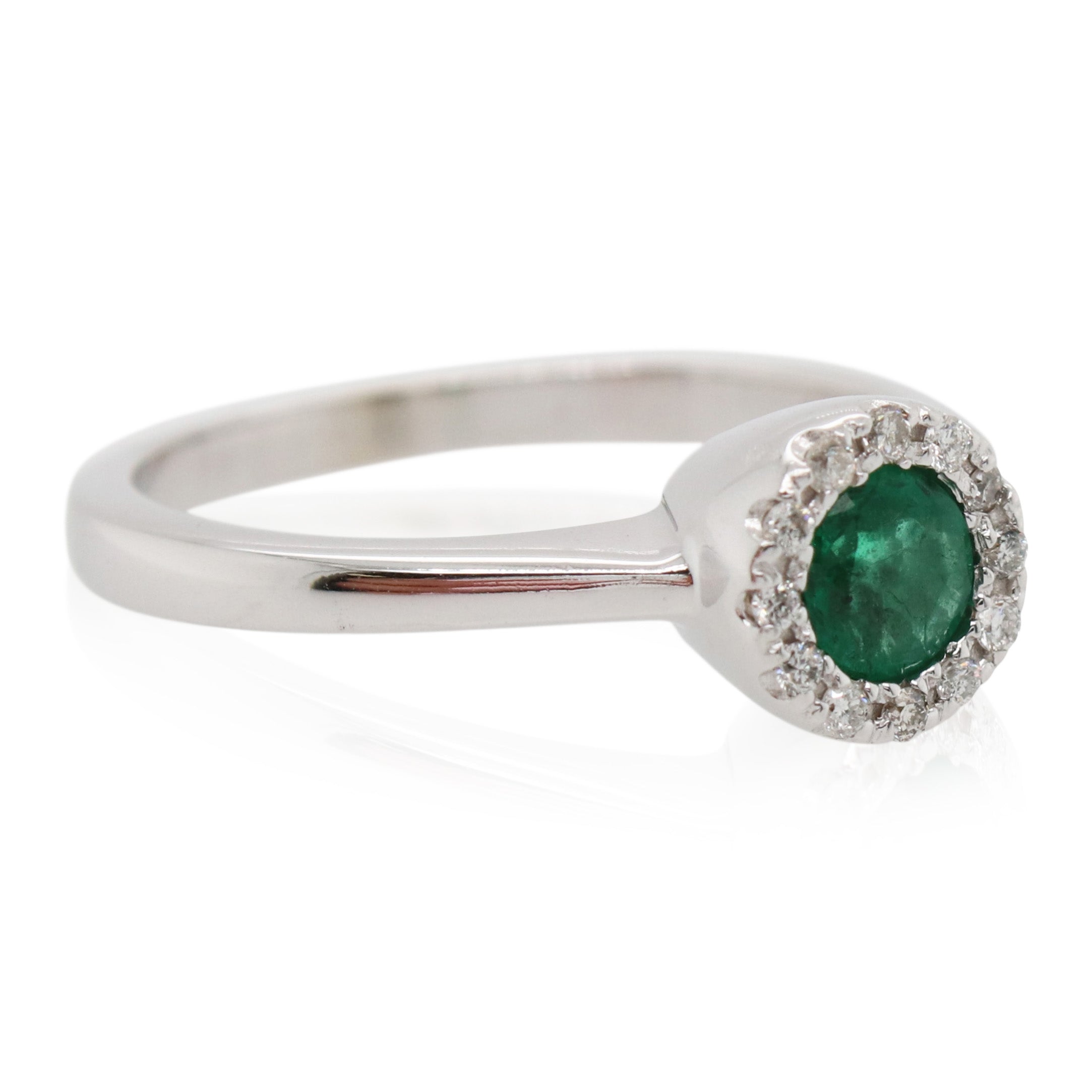 Estate 0.35ct Emerald and Diamond Ring