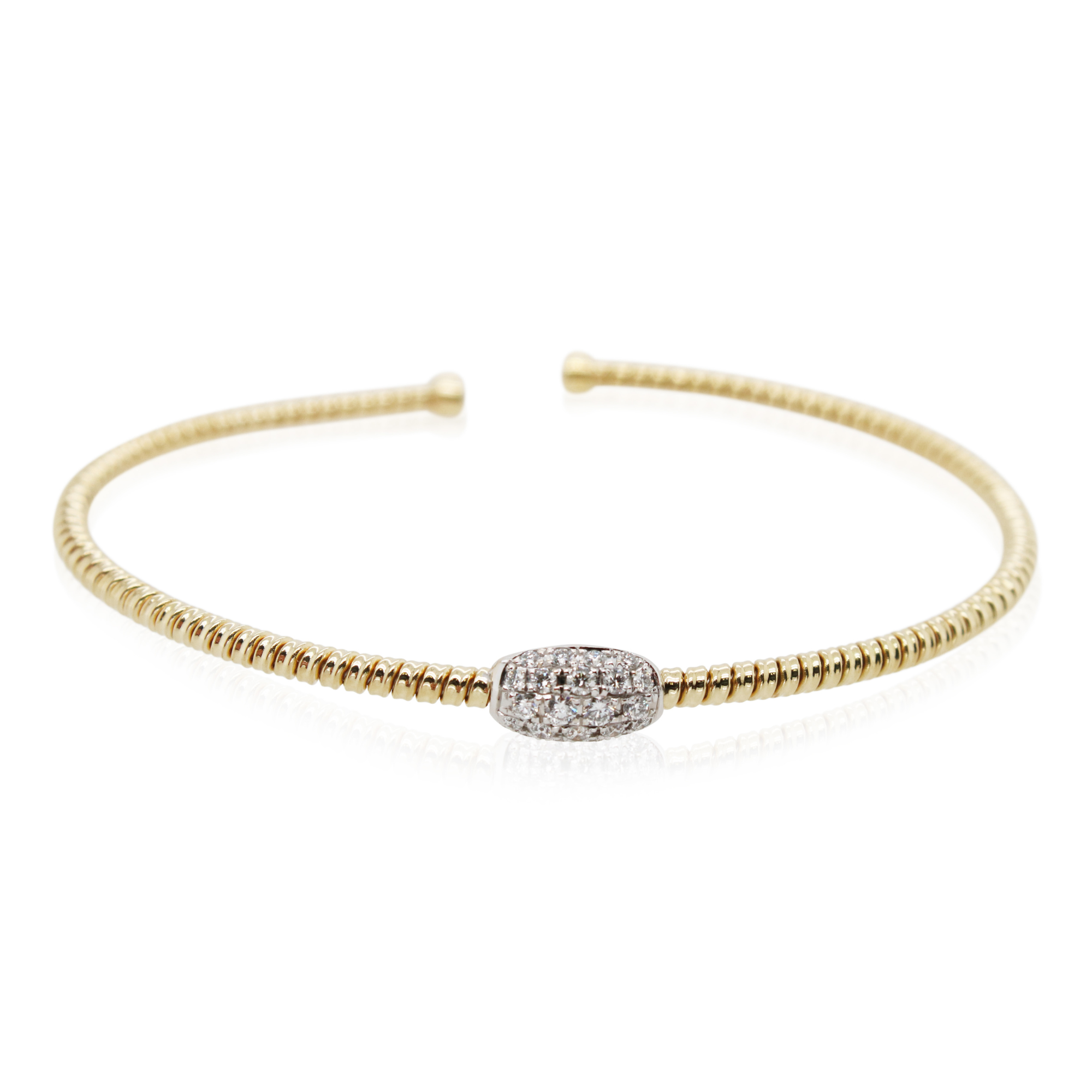 Estate Simon G Diamond Cluster Bangle Bracelet