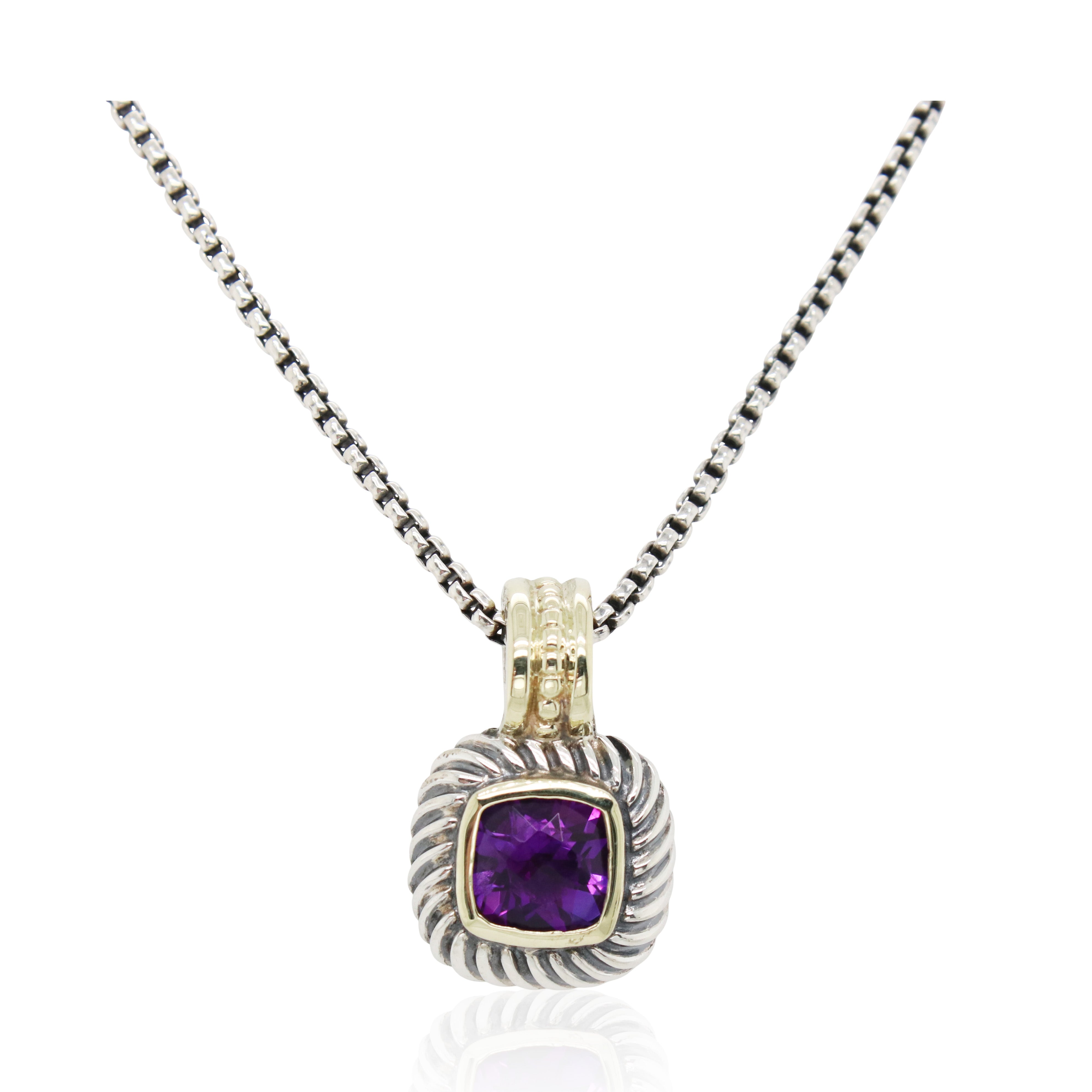 Estate David Yurman Small Amethyst Pendant