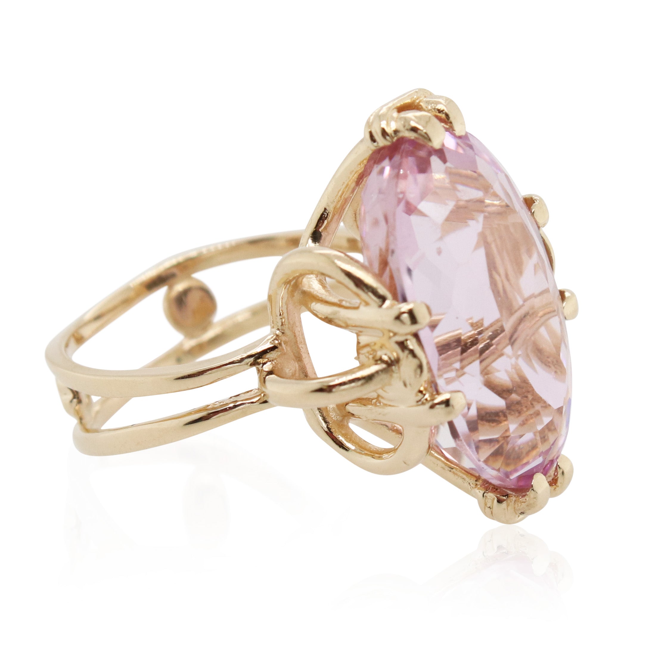 Estate Faceted Light Amethyst Ring