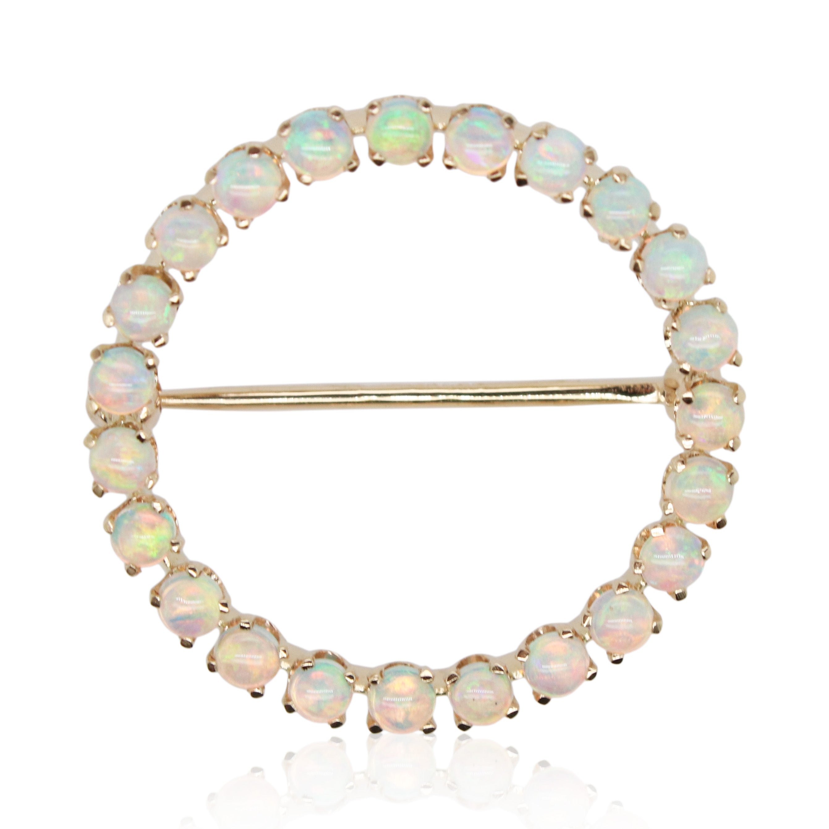 Estate Opal Circle Brooch