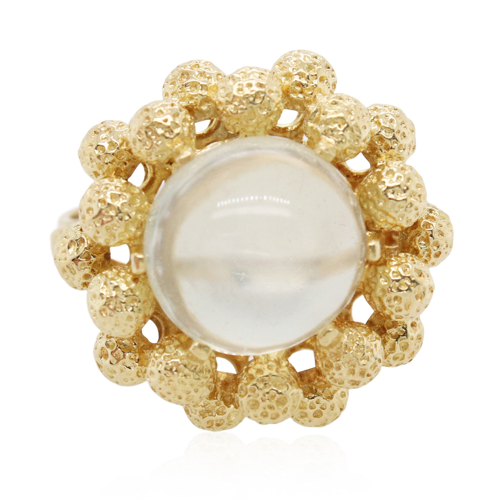 Cabochon Moonstone Cluster Ring