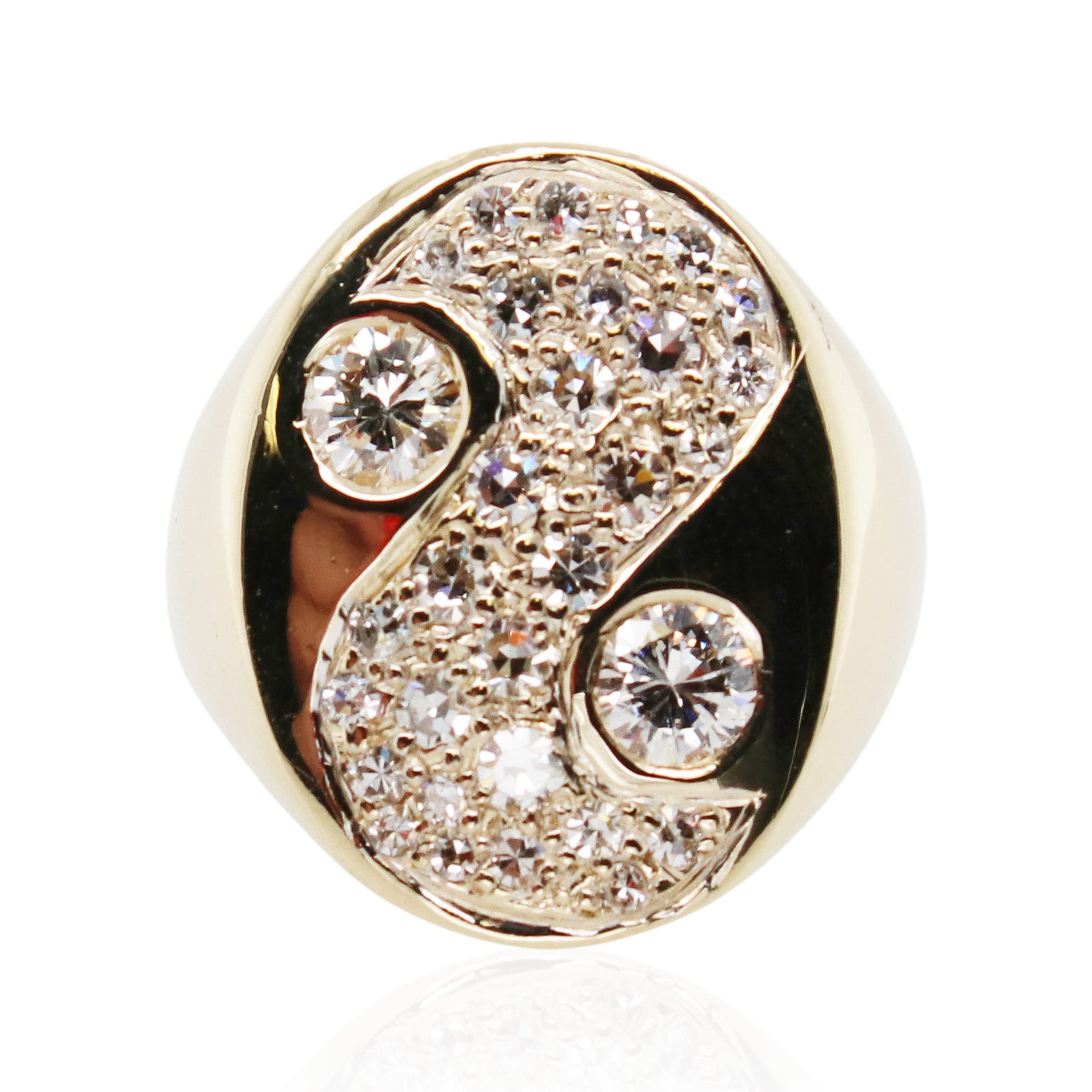 Estate Diamond Ying Yang Ring