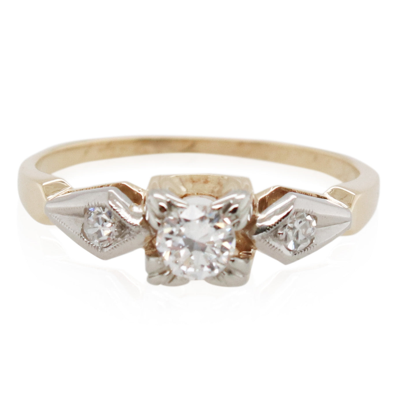 0.25ct Round Diamond Estate Engagement Ring