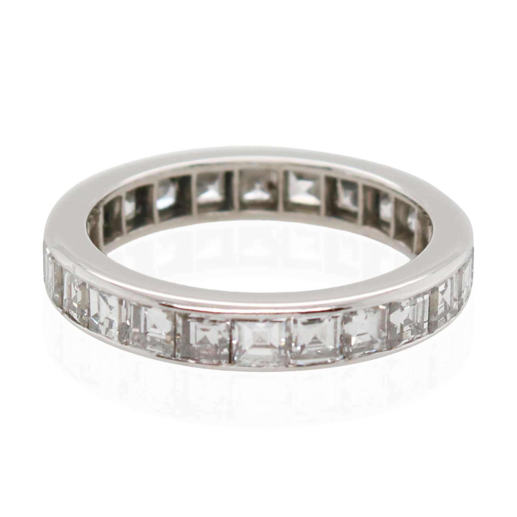 Estate Channel Set Asscher Cut Diamond Eternity Band