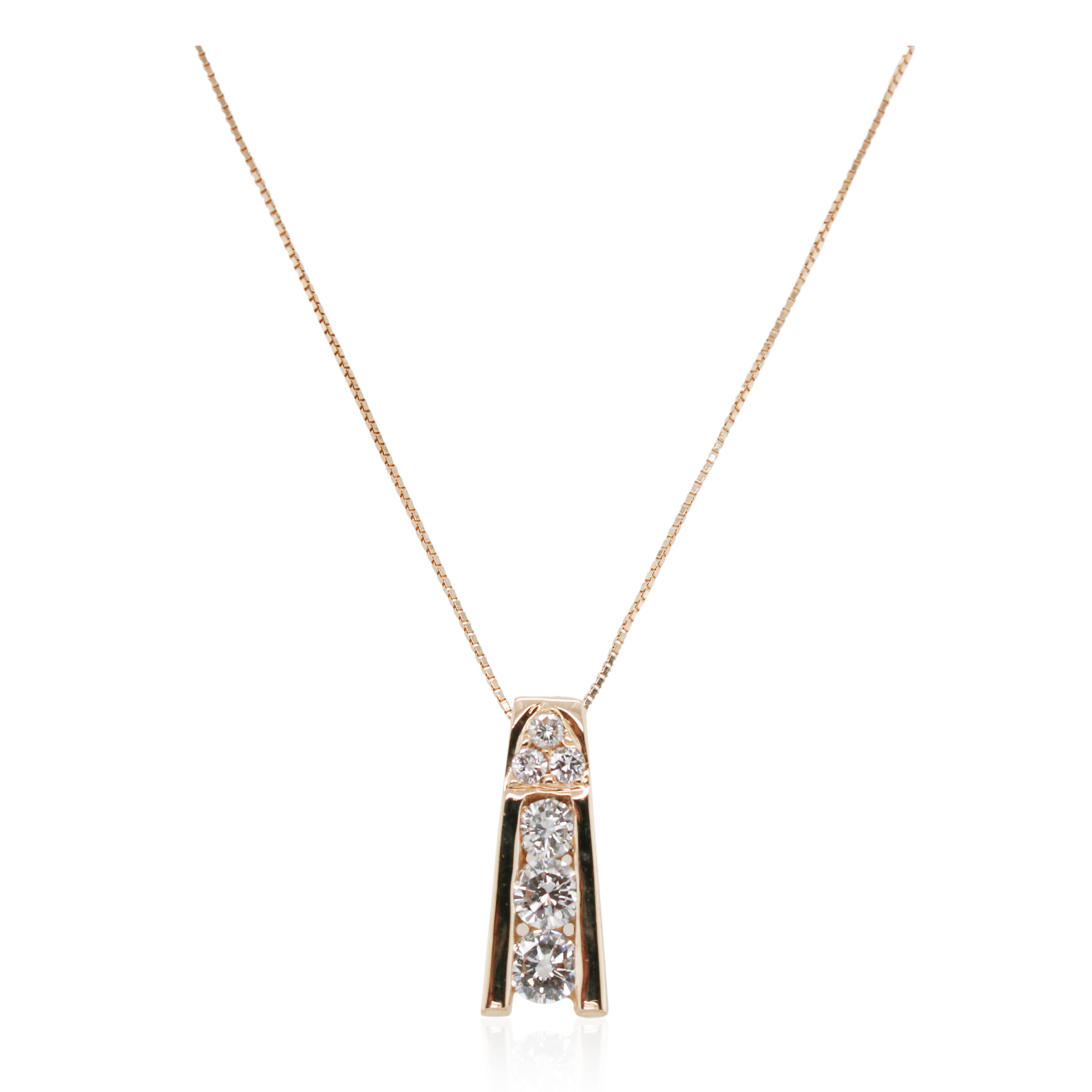 Estate Gradient Diamond Ladder Pendant