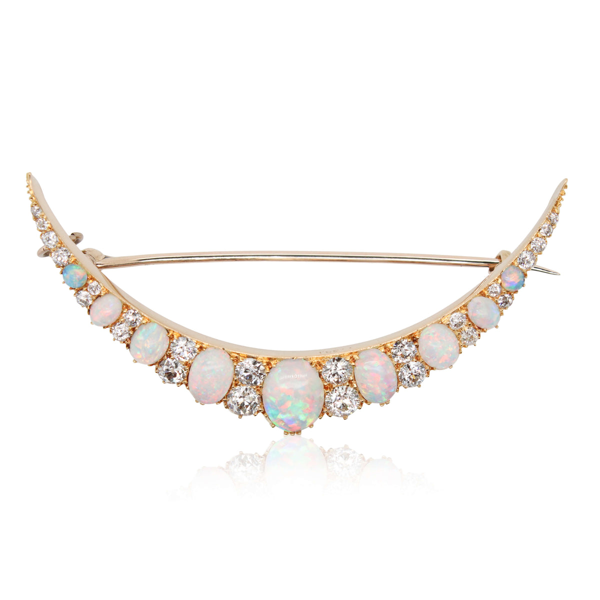 Victorian Opal and Diamond Brooch
