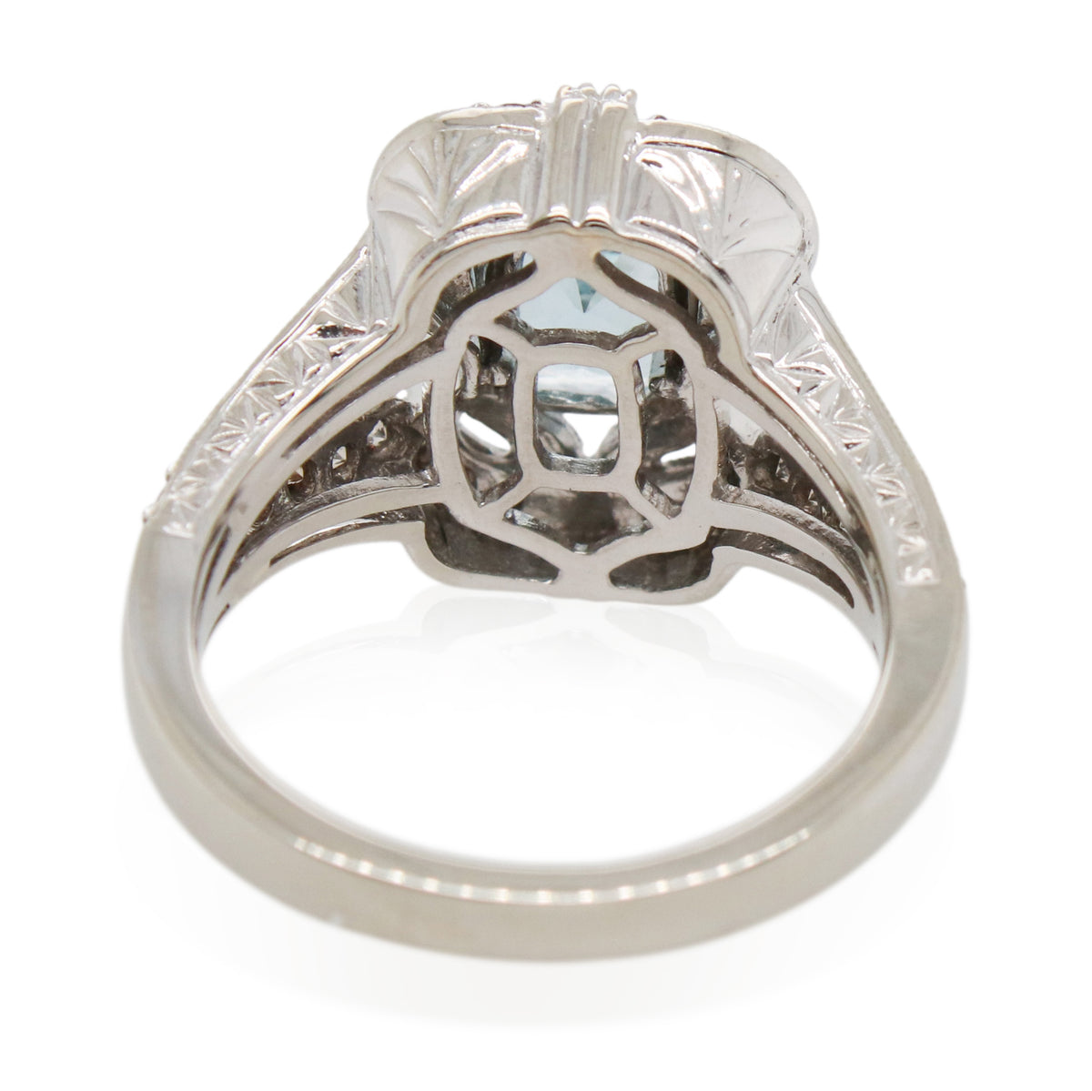 Estate Levian Aquamarine and Chocolate Diamond Ring