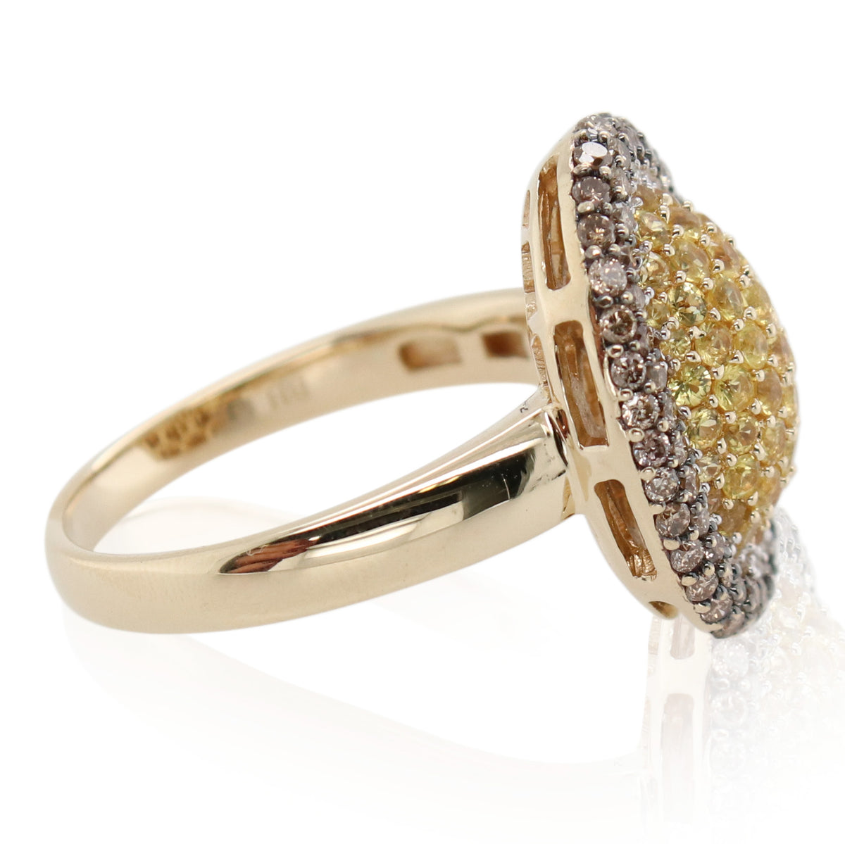Estate Yellow Sapphire and Diamond Ring
