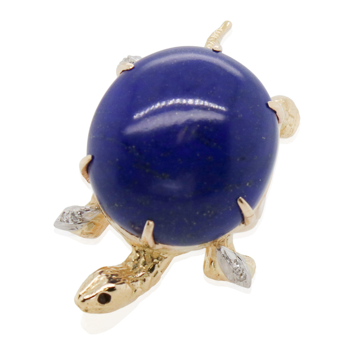 Estate Cabochon Lapis Lazuli Turtle Ring