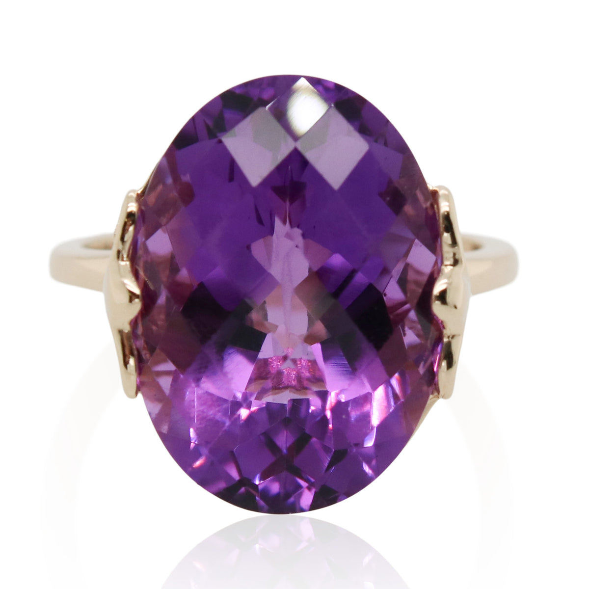 Estate Oval Amethyst Filigree Ring