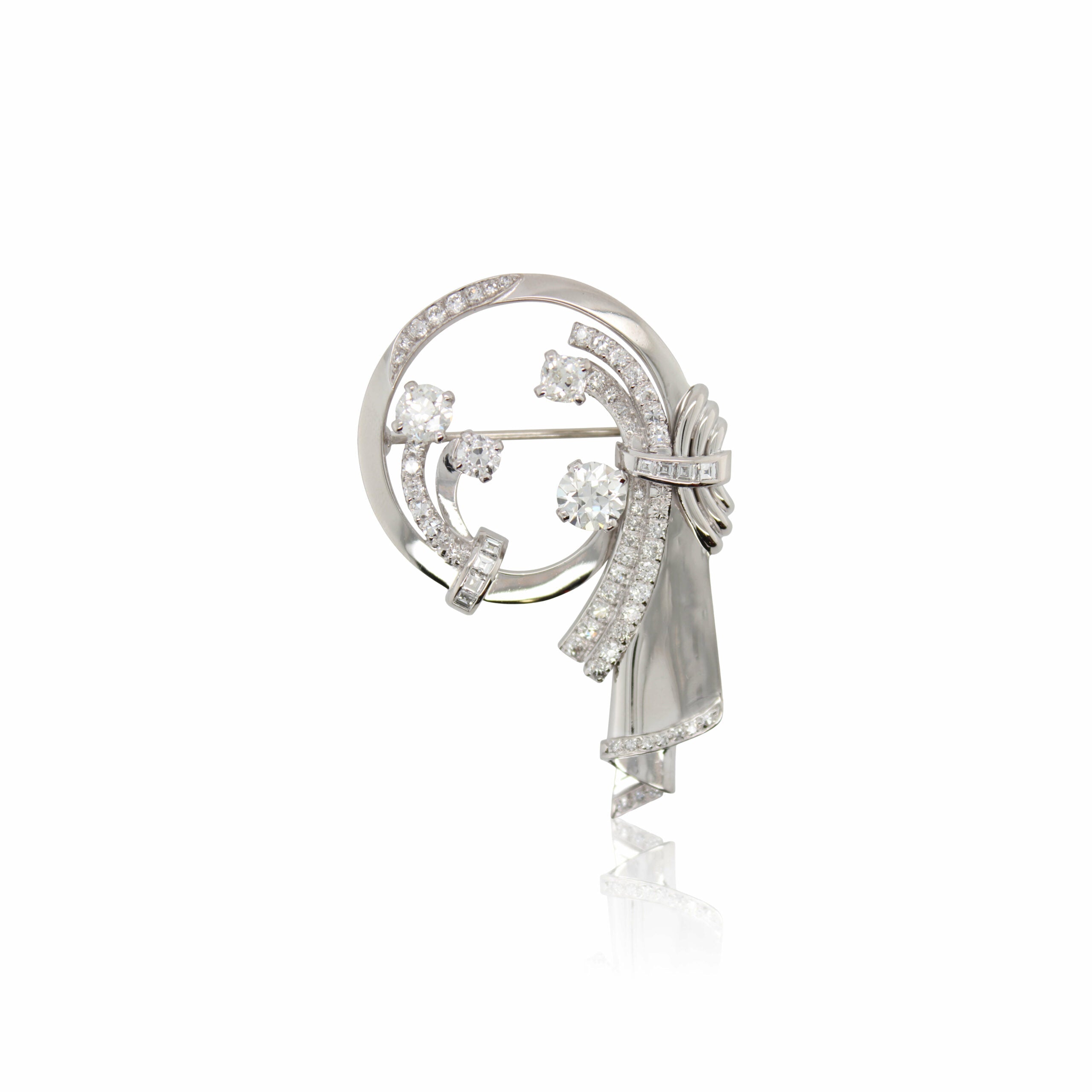 Art Deco Draped Brooch