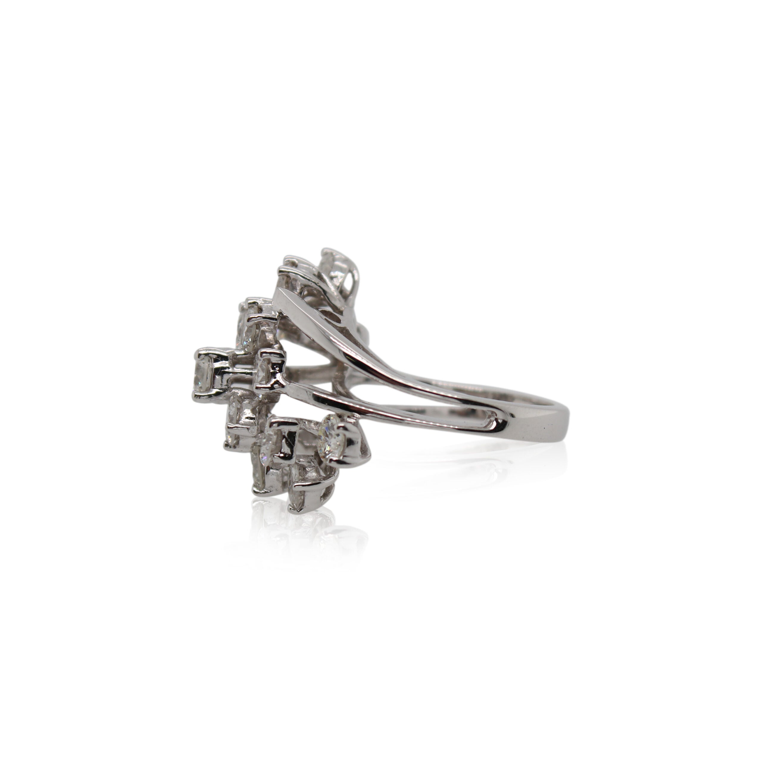 Diamond Tiered Cluster Ring
