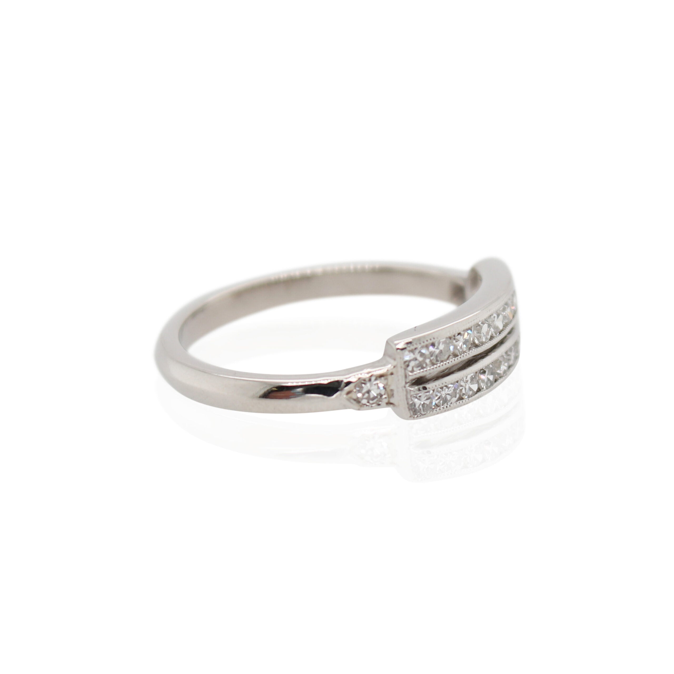 Platinum Diamond Row Ring