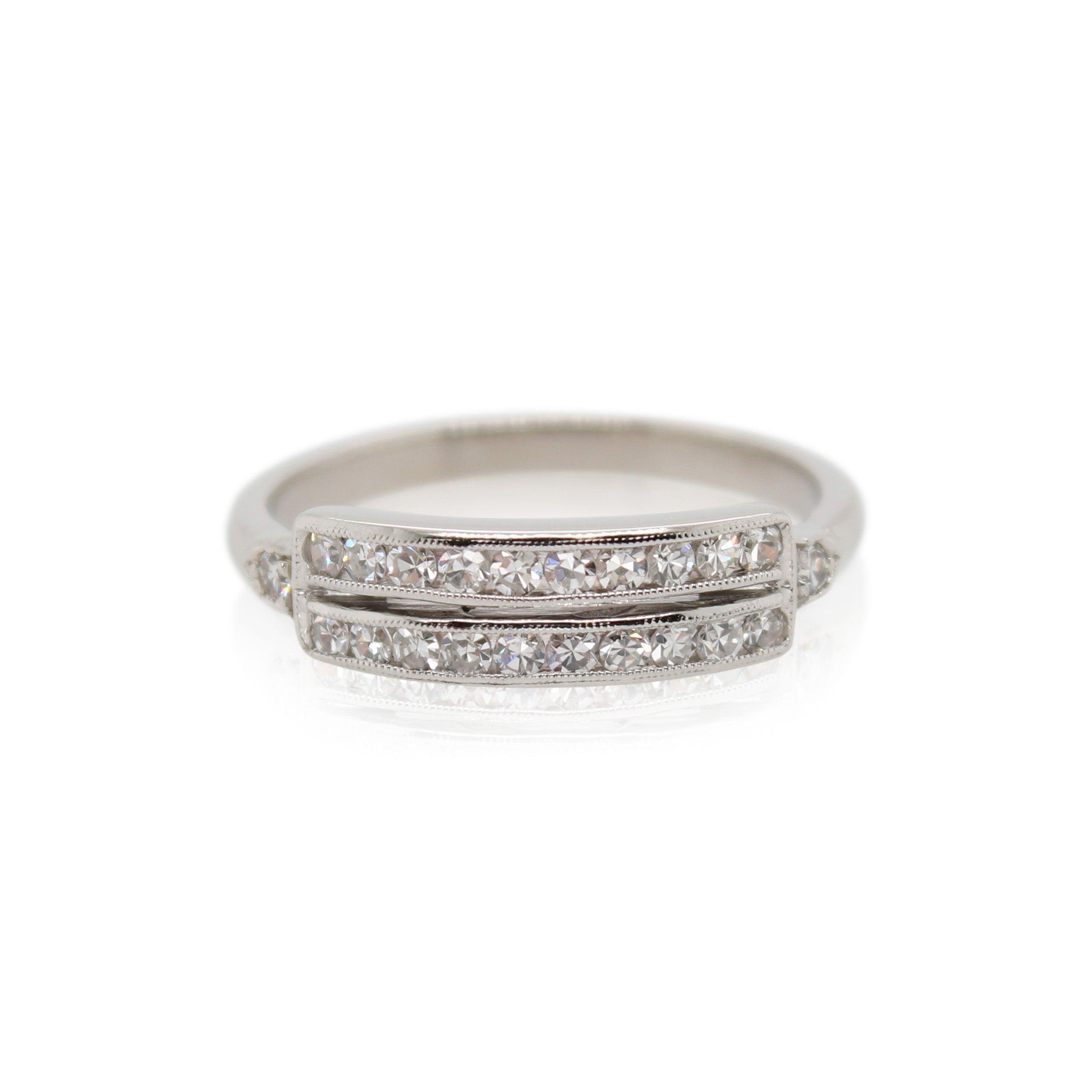 Platinum Diamond Row Ring