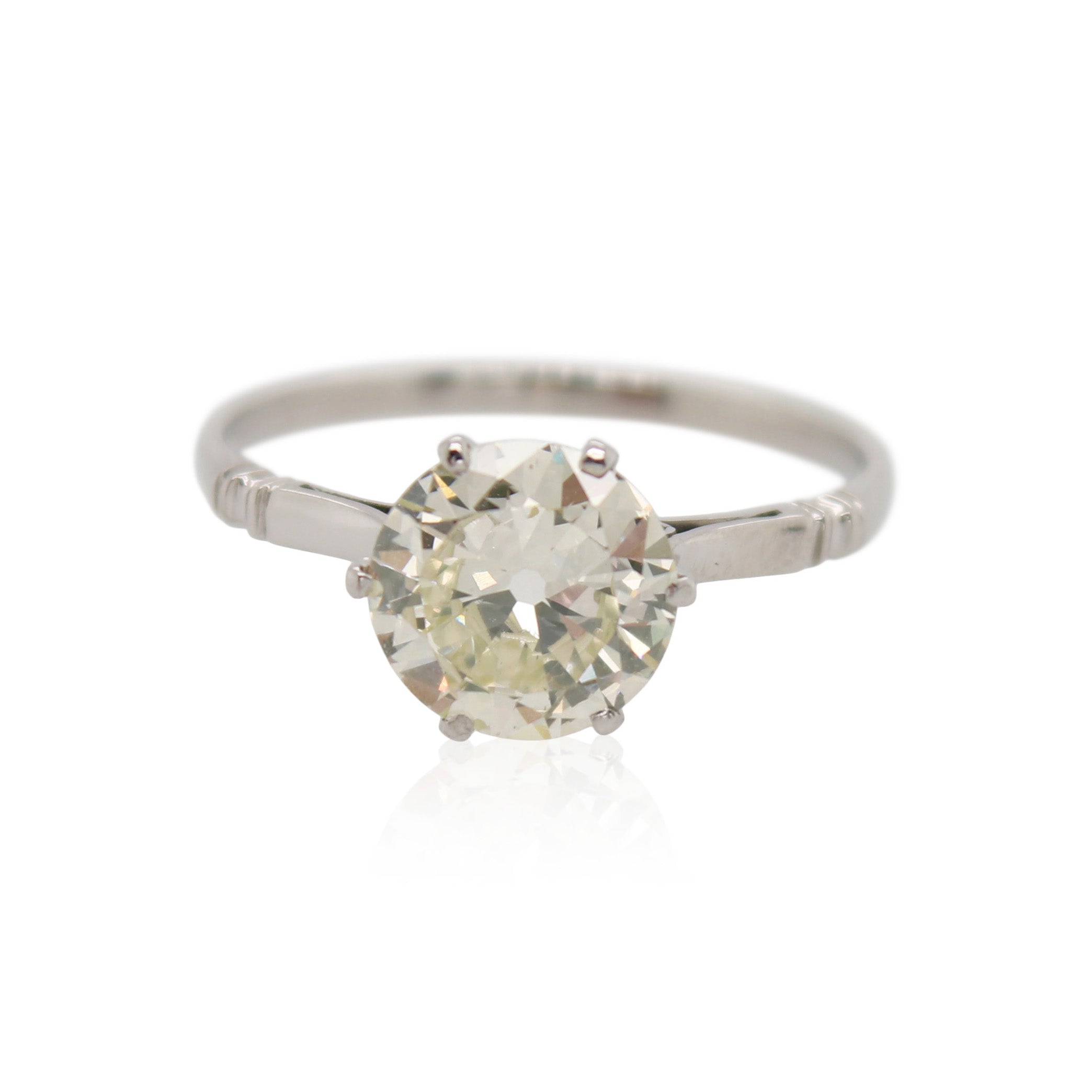 Estate Old European Cut Diamond Solitaire Ring