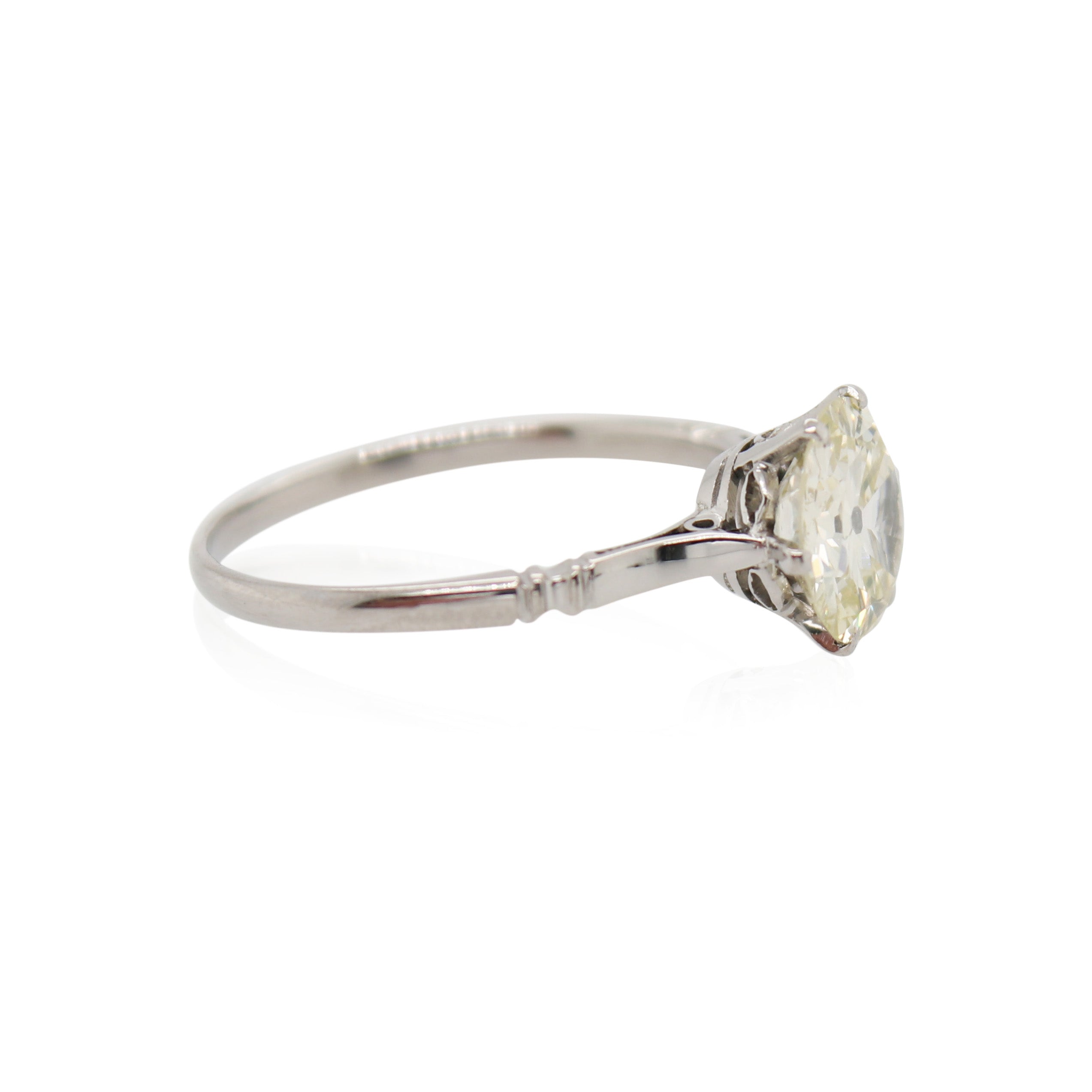 Estate Old European Cut Diamond Solitaire Ring
