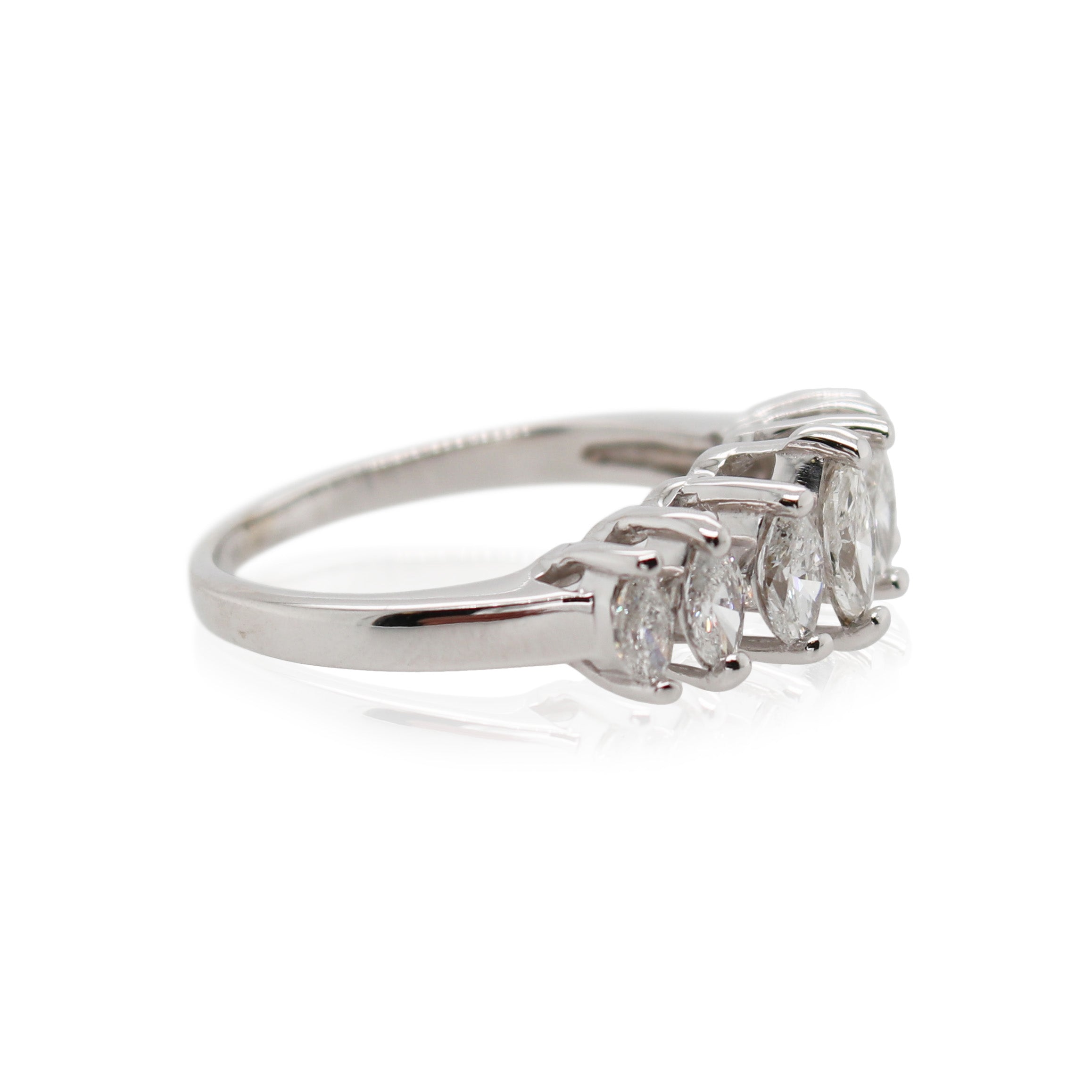 Platinum 9 Stone Diamond Band