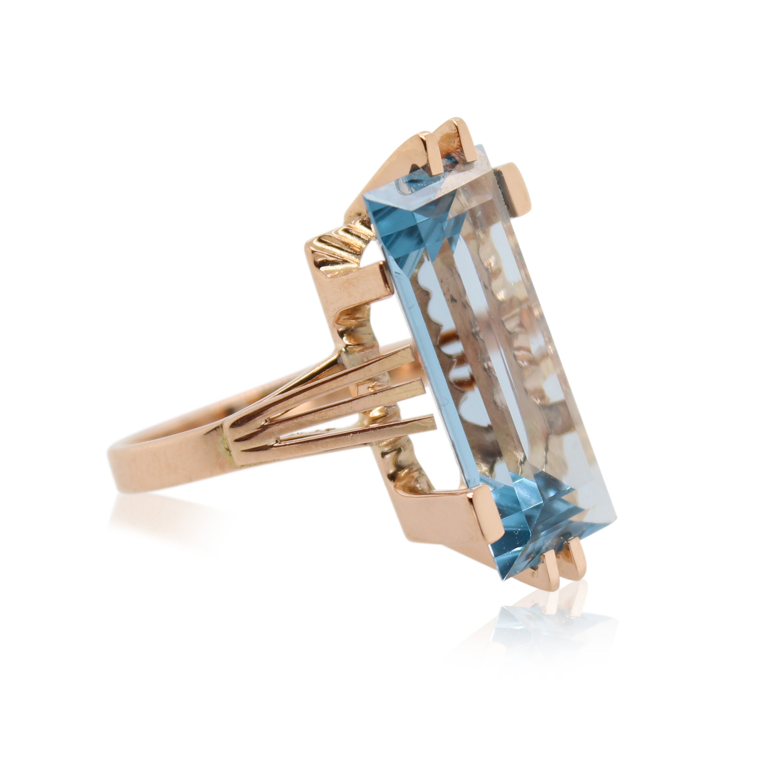 Emerald Cut Spinel Ring