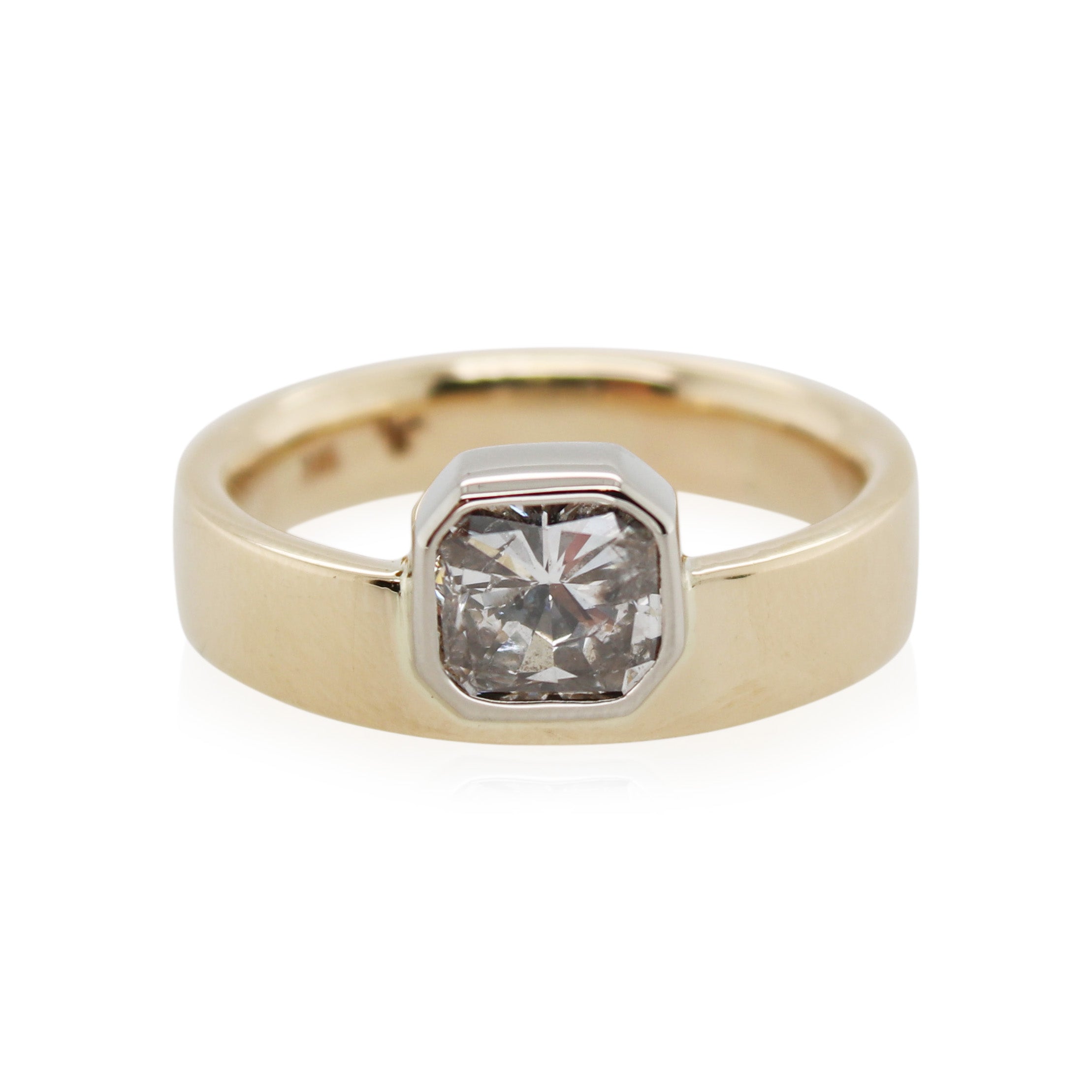 1ct Radiant Cut Diamond Solitaire Ring