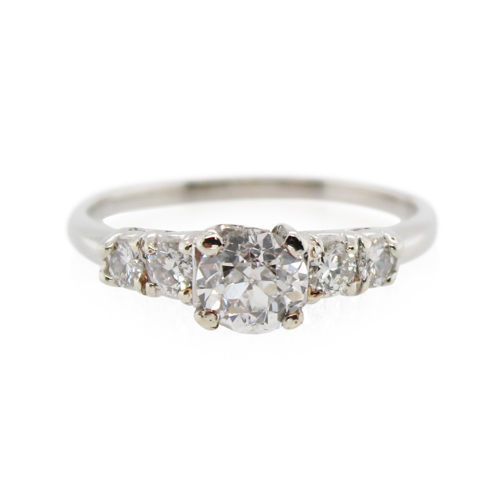 0.57ct Round Diamond 5 Stone Ring