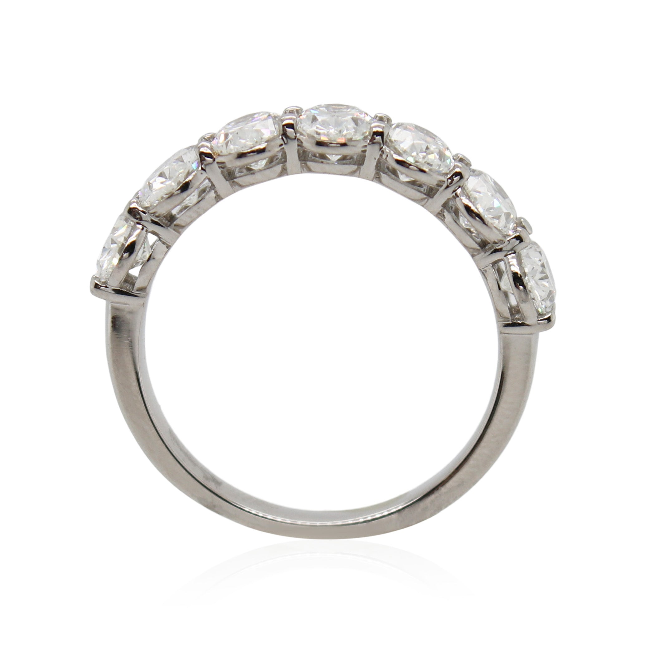 Platinum Oval 7 Diamond Band