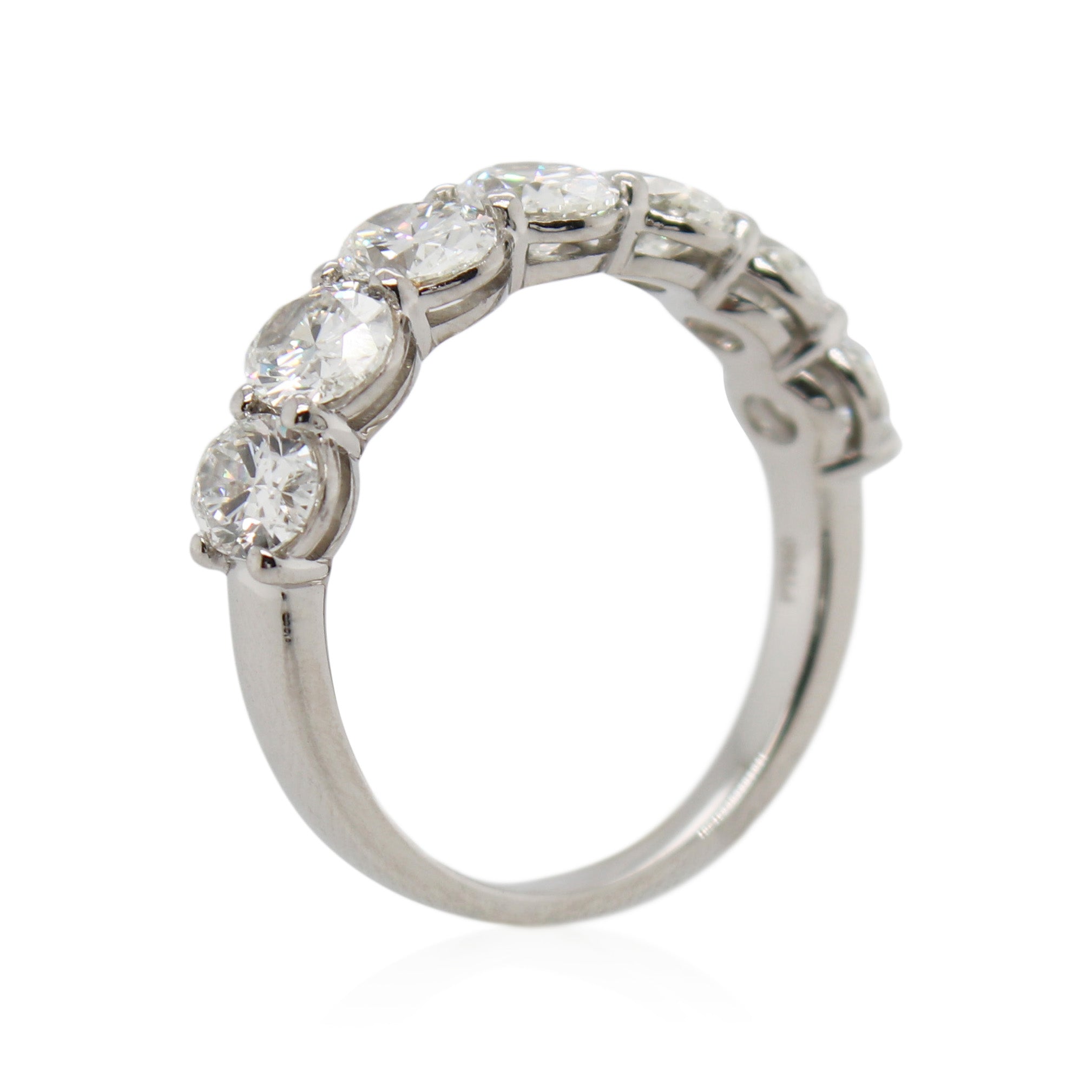 Platinum Oval 7 Diamond Band