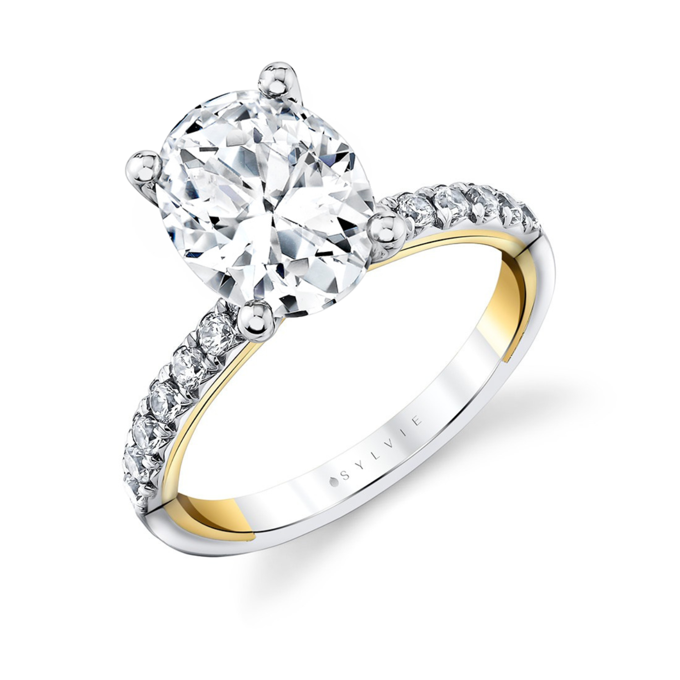 Yellow and White Gold Diamond Accented Mounting