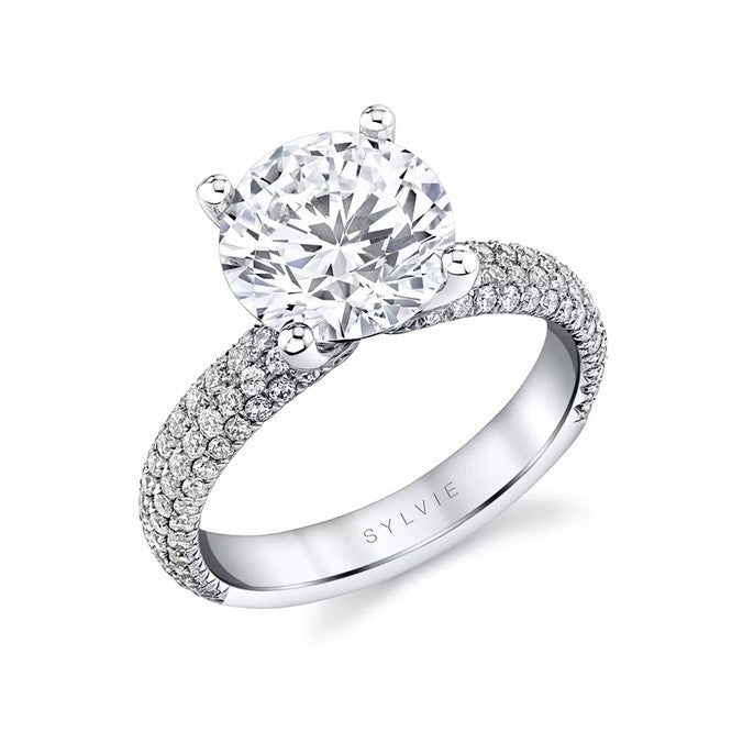 Diamond Accented Engagement Ring Mounting