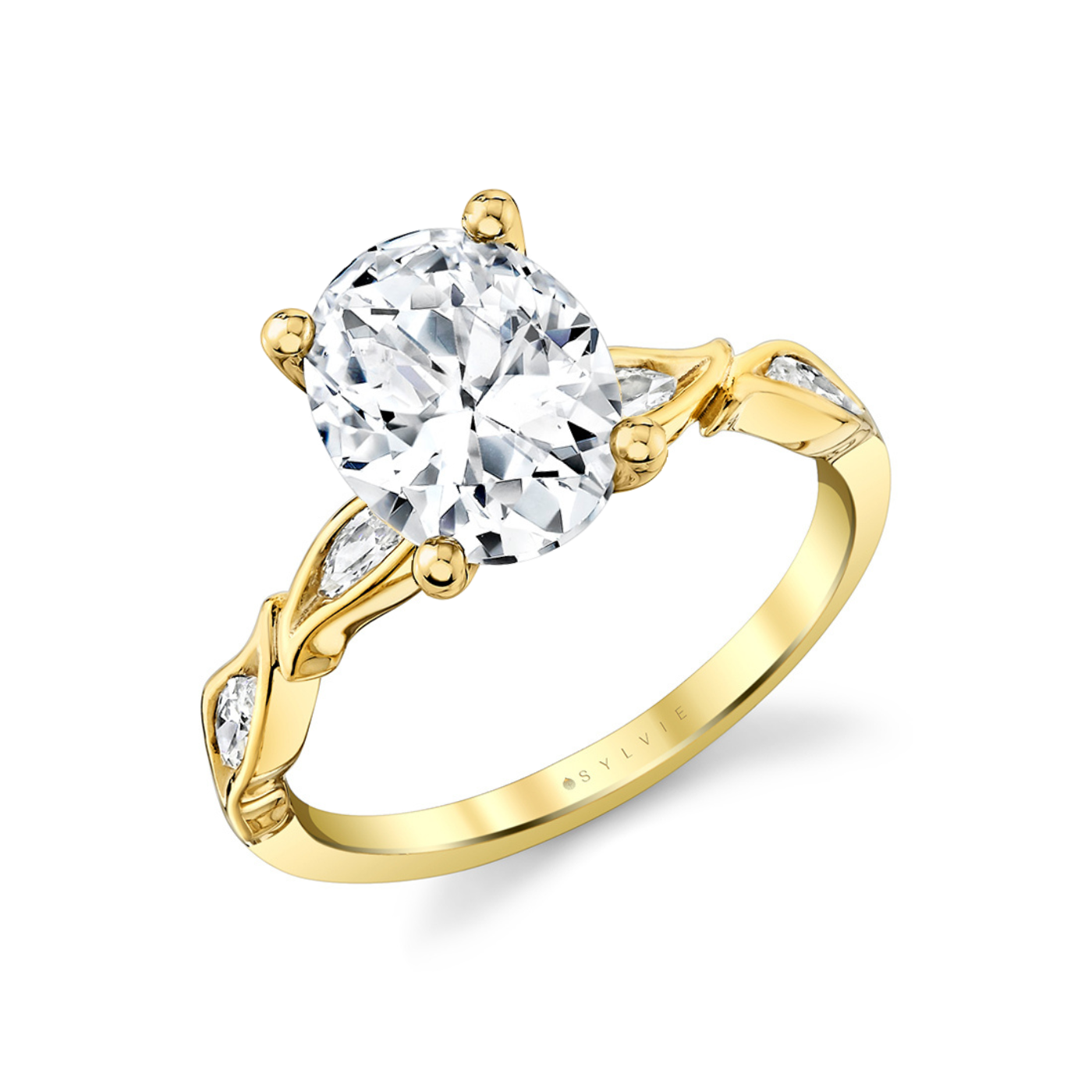 Marquise Diamond Petal Sides Engagement Mounting